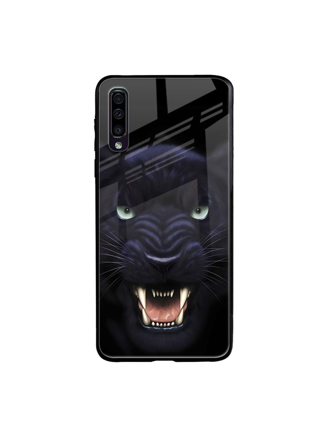 

QRIOH Angry Black Leopard Printed Samsung Galaxy A50 Back Case