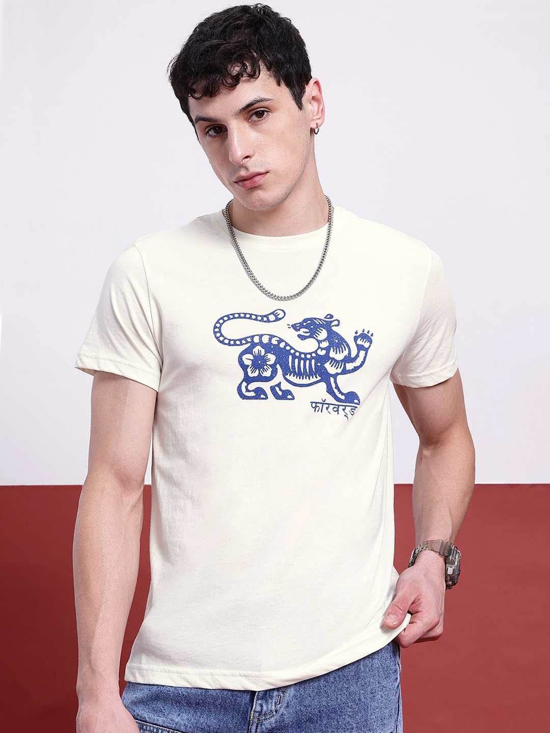 

Kook N Keech Groovy Imprints Printed T-shirt, Off white