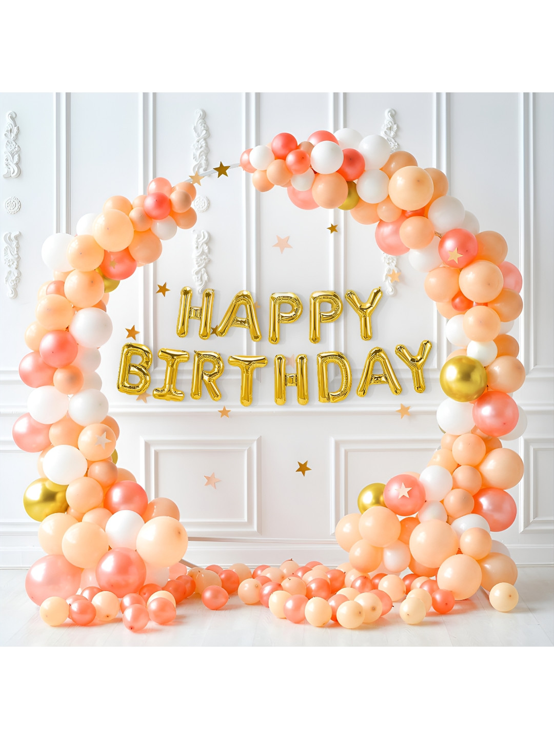 

Special You 83Pcs Peach-Colored & White Birthday Decor