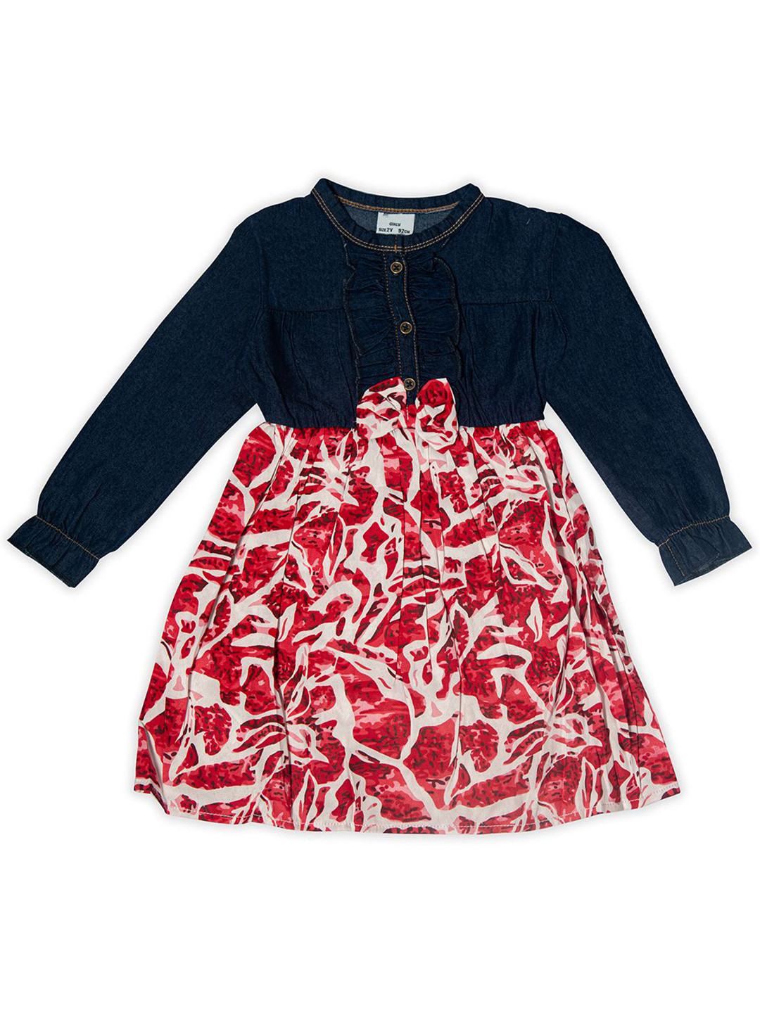 

Bold N Elegant Girls Abstract fit & Flare Dress, Blue