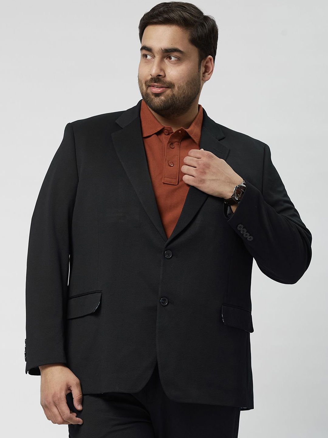 

Big Hello - The Plus Life Single-Breasted Casual Blazer, Black