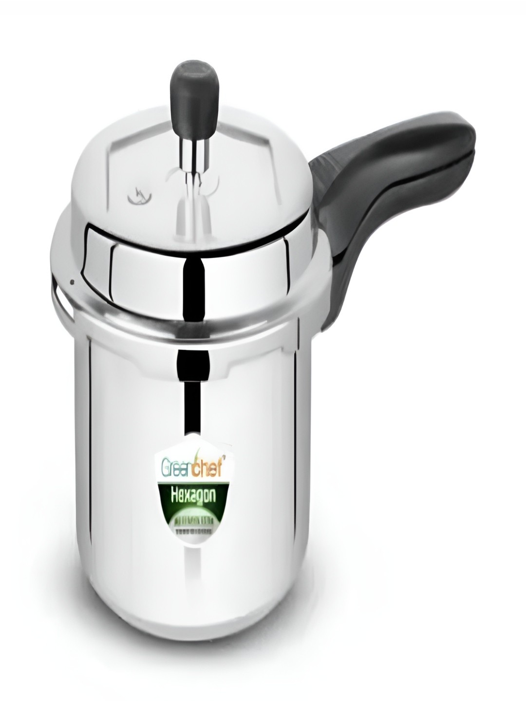 

Greenchef Silver-Toned & Black Aluminium Dishwasher Safe Pressure Cooker 3L