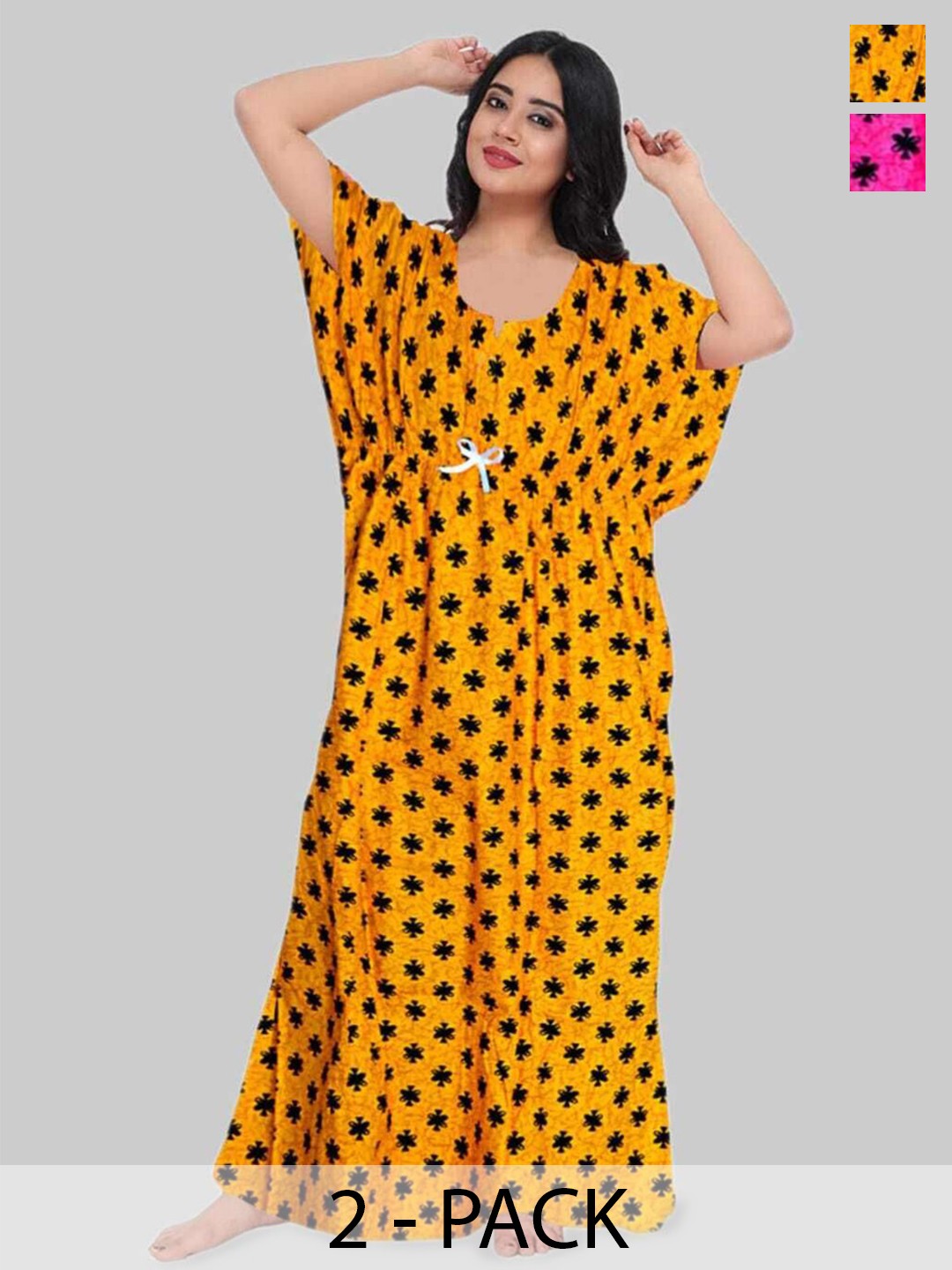 

PR PINK ROYAL Printed Maxi Nightdress