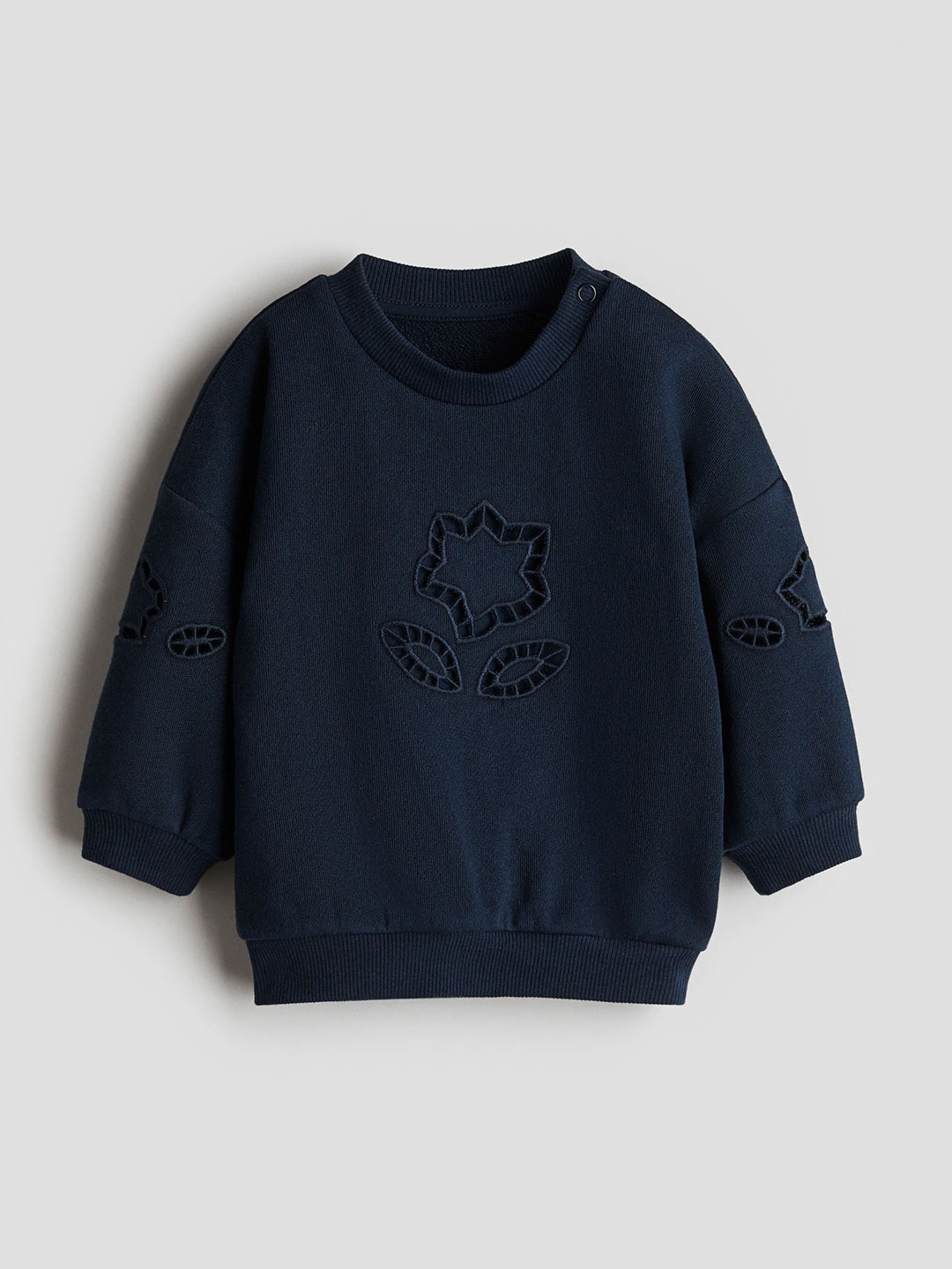 

H&M Girls Cotton Long Sleeves Sweatshirt, Navy blue