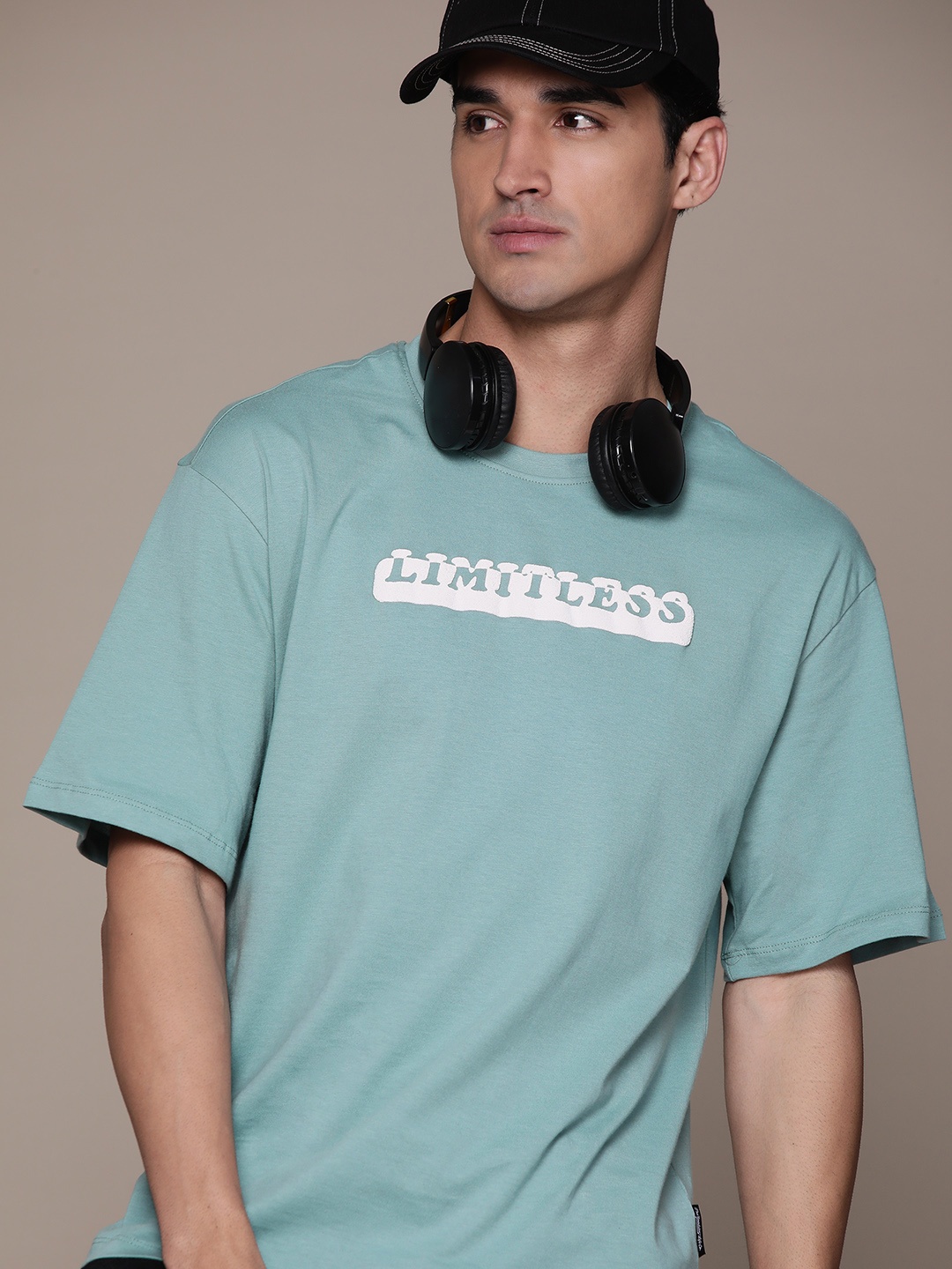 

The Roadster Lifestyle Co. Printed Relaxed Fit Pure Cotton T-shirt, Blue