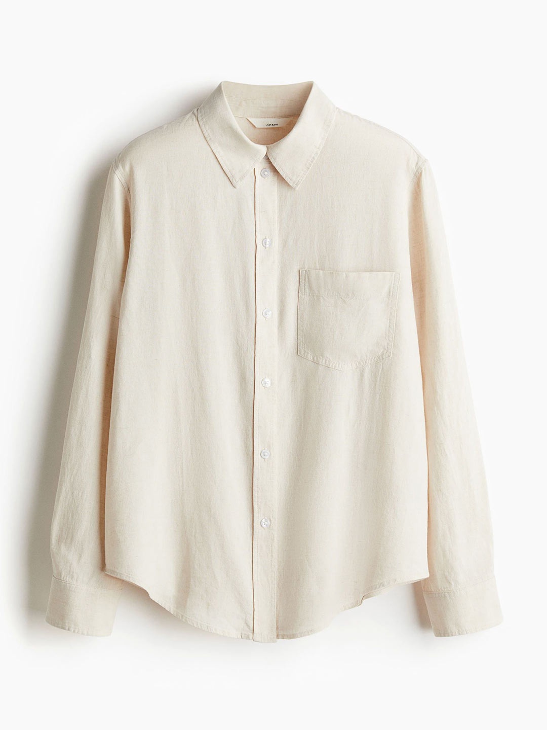 

H&M Linen-Blend Shirt, Beige