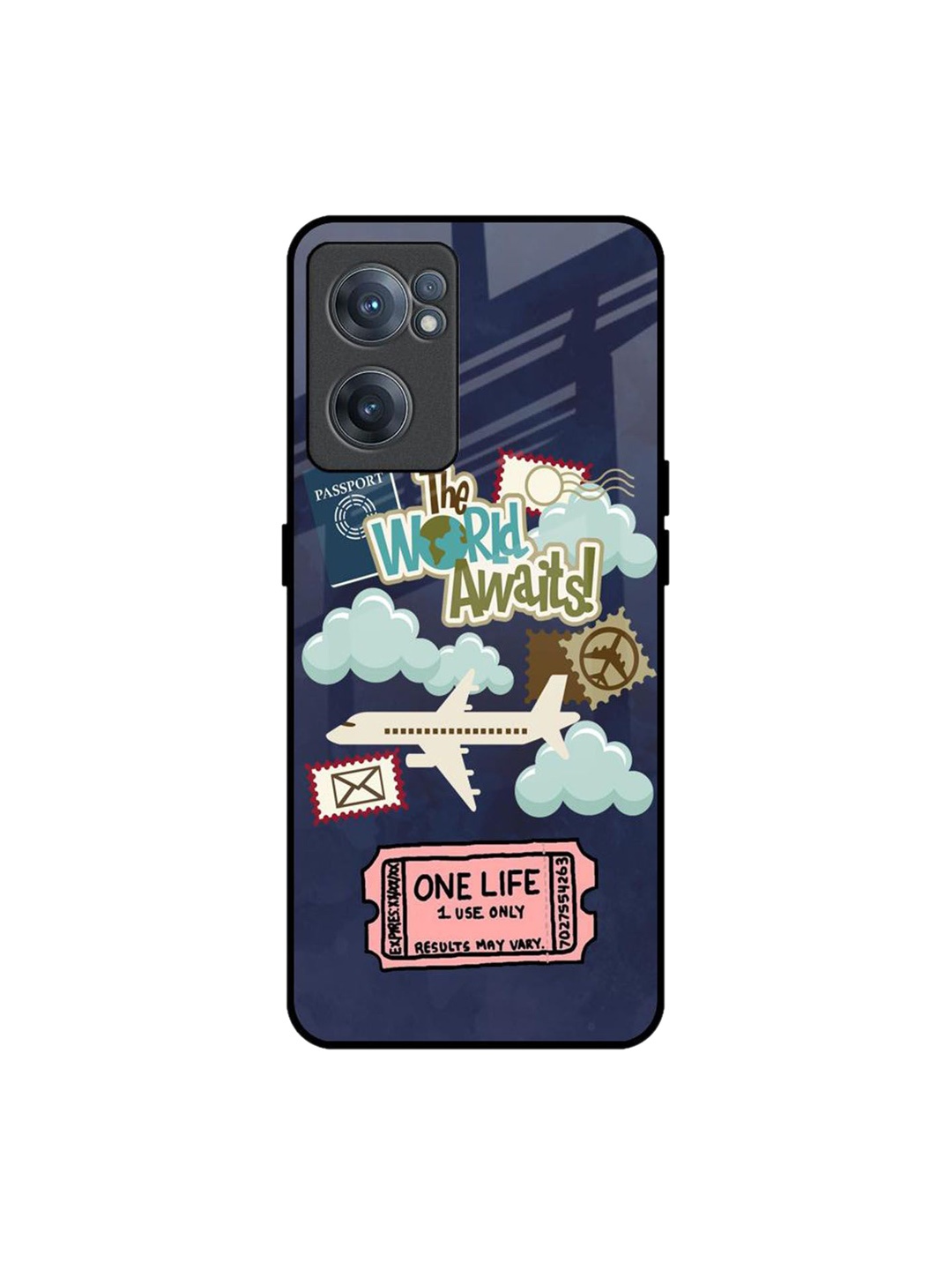 

QRIOH Tour The World Printed OnePlus Nord CE 2 Back Case, Blue