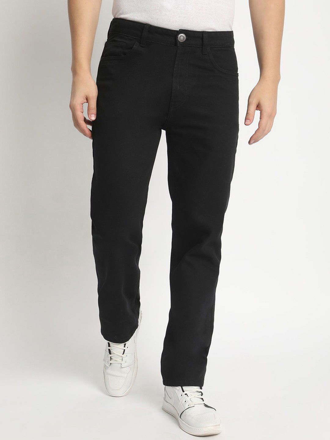 

INDIROCKS Men Mid Rise Stretchable Jeans, Black