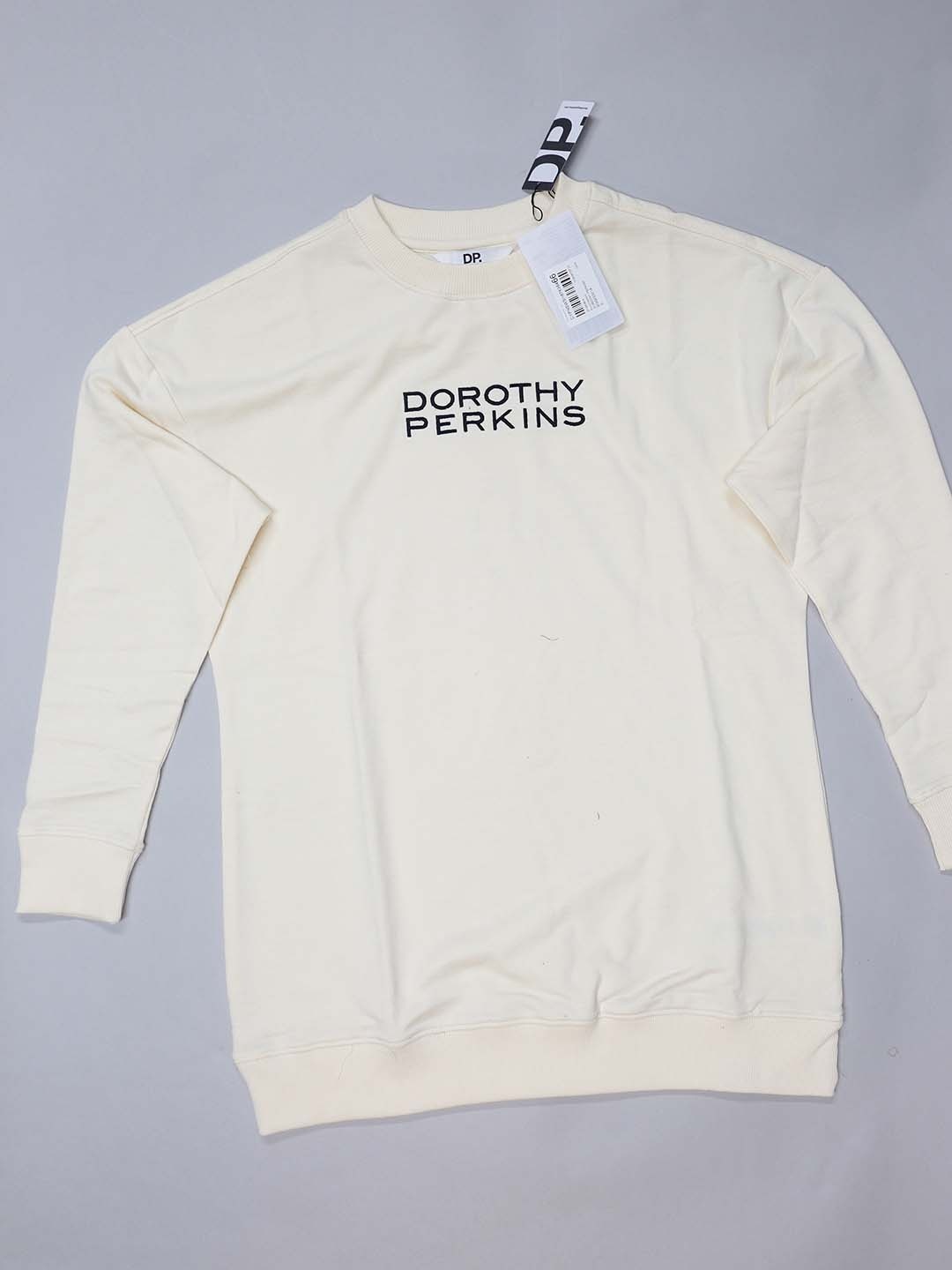 

DOROTHY PERKINS Brand Logo Embroidered Sweatshirt, Cream