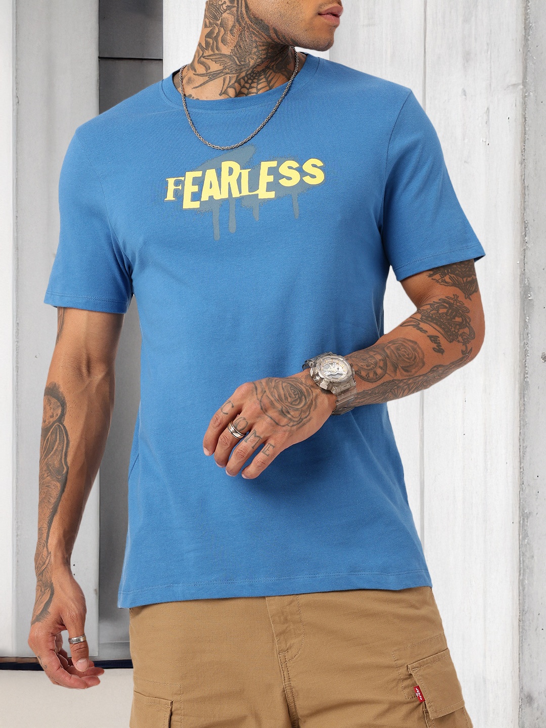 

Kook N Keech City Swagger Printed Casual T-shirt, Blue