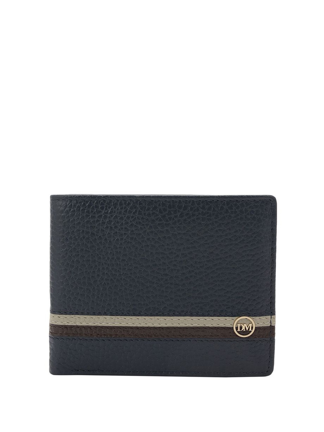 

Da Milano Men Leather Two Fold Wallet, Blue