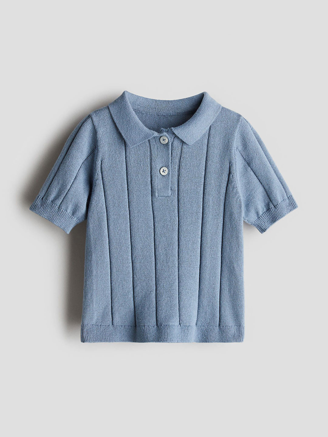

H&M Knitted Polo Shirt, Blue