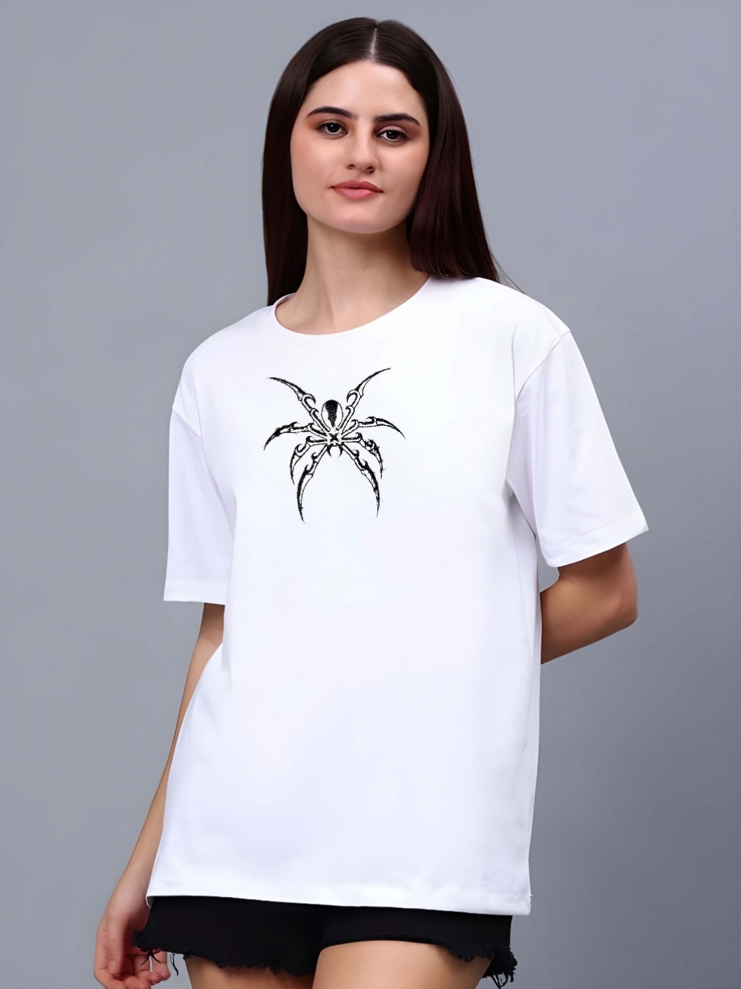 

SZN Women Drop-Shoulder Sleeves T-shirt, White