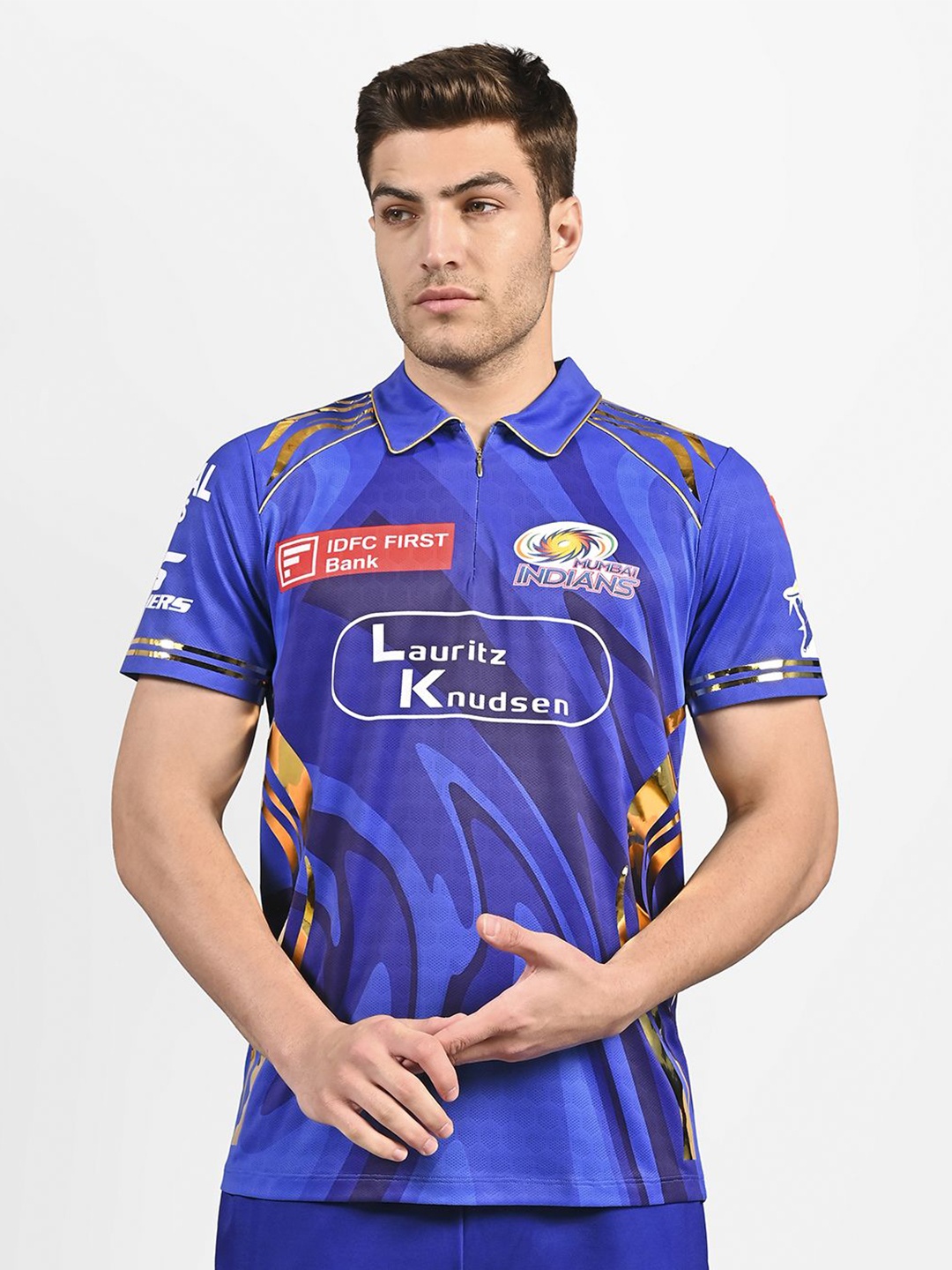 

Skechers Men Mumbai Indians IPL Player Edition Navy Polo 2025, Blue