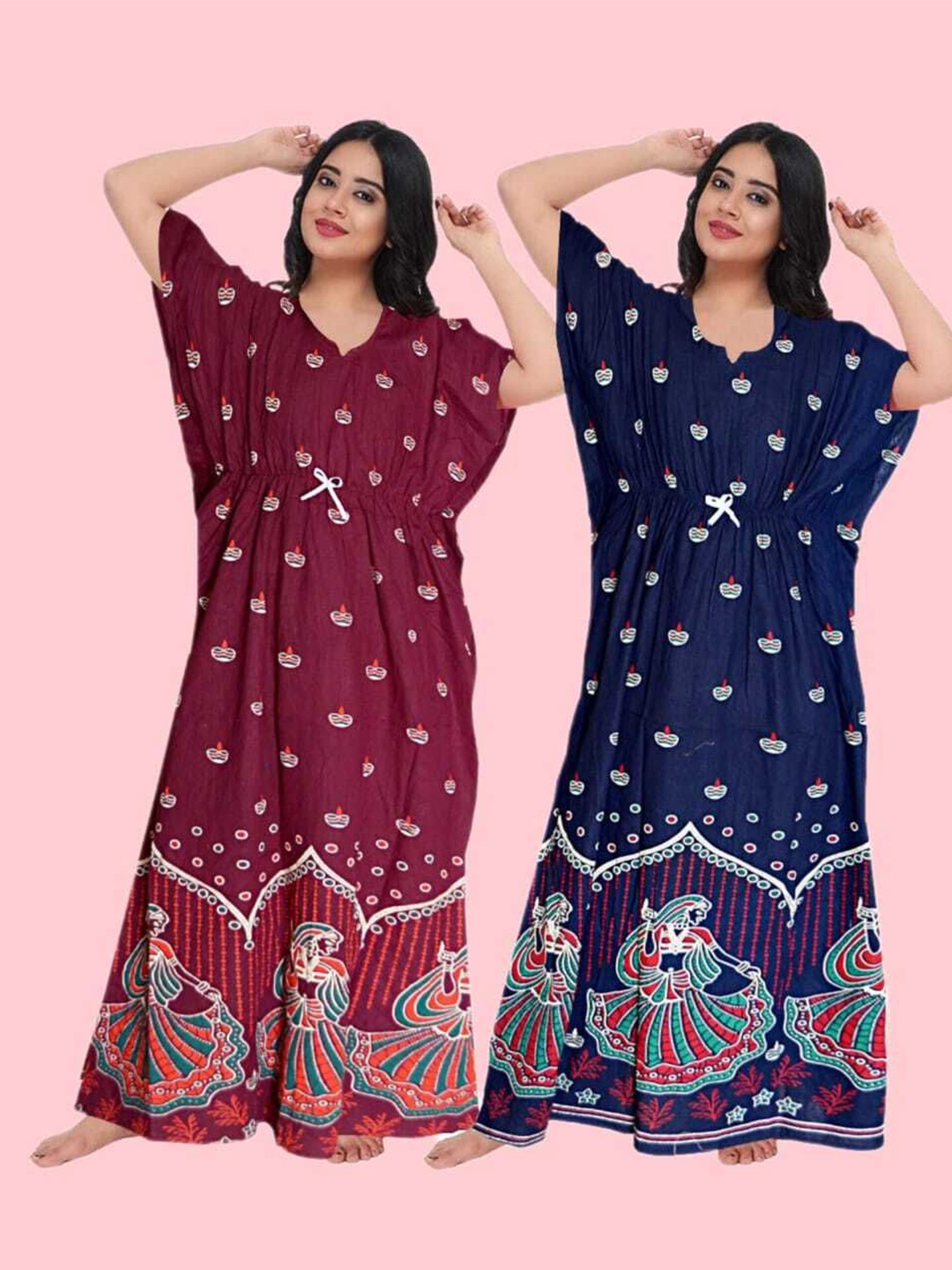 

PR PINK ROYAL Printed Maxi Nightdress, Blue