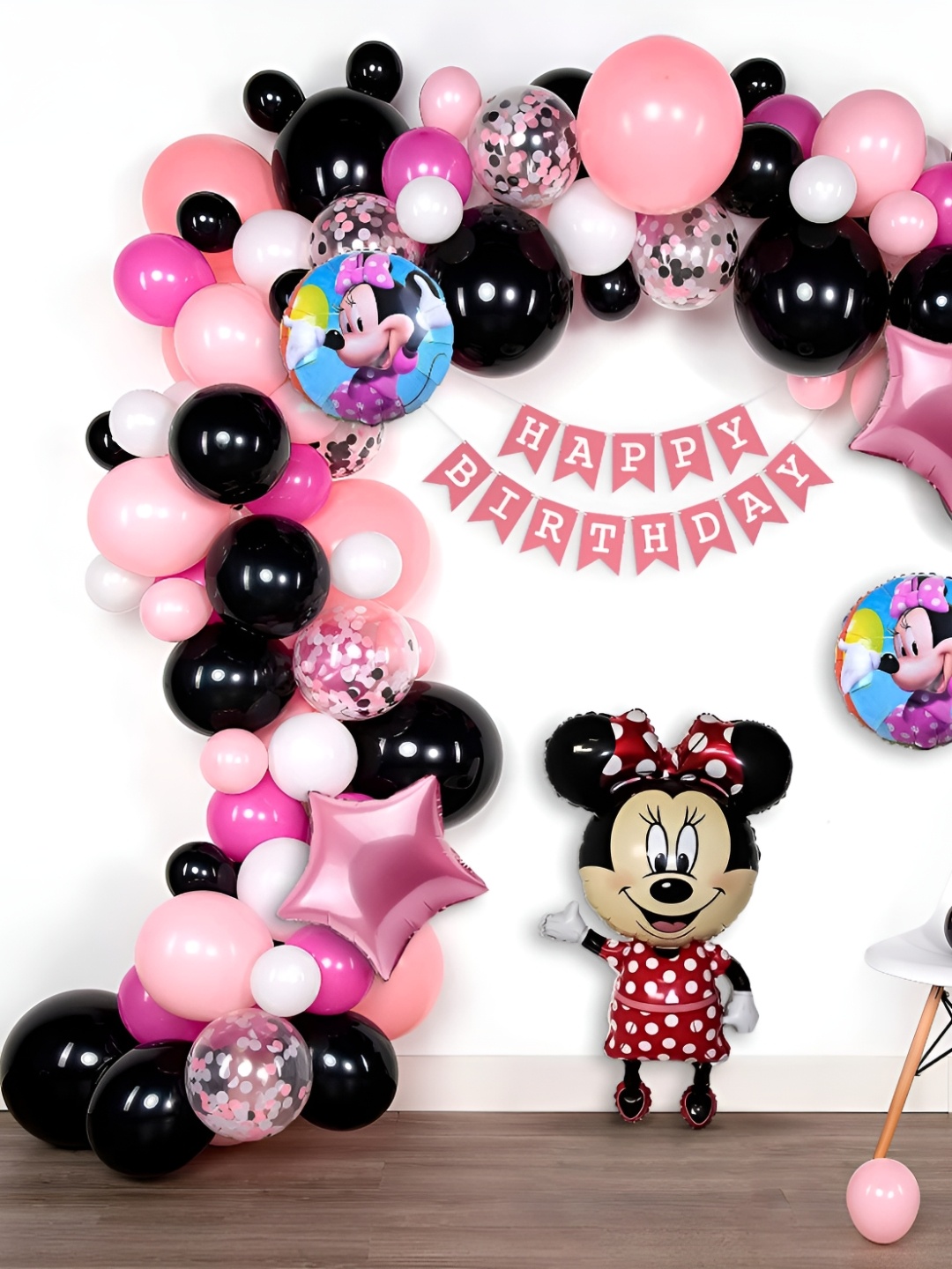 

Special You 78-Pcs Pink Minnie Mouse Theme Birthday DecorationKit