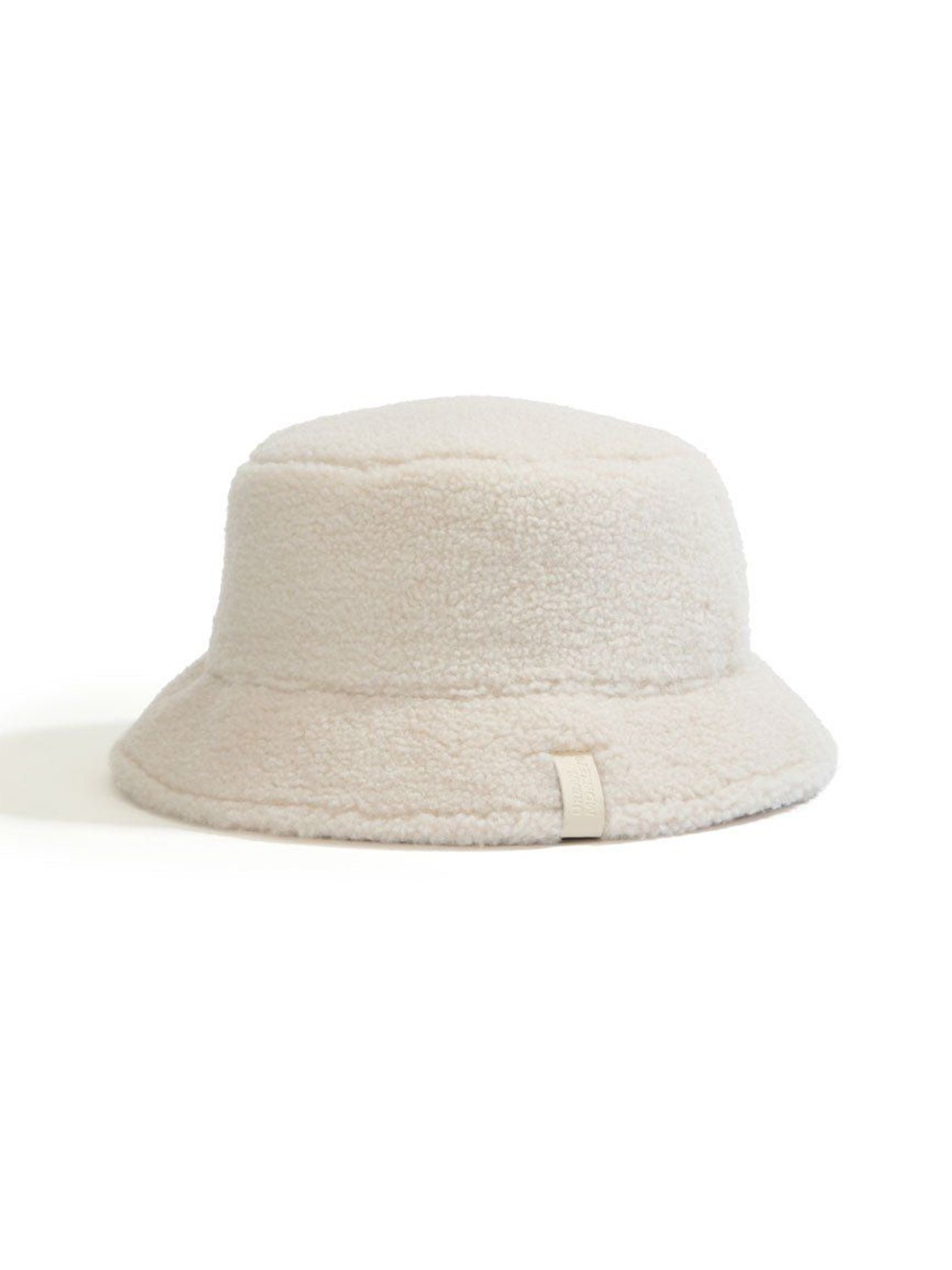 

Urban Monkey Off White Solid Fluffy Sherpa Bucket Hat
