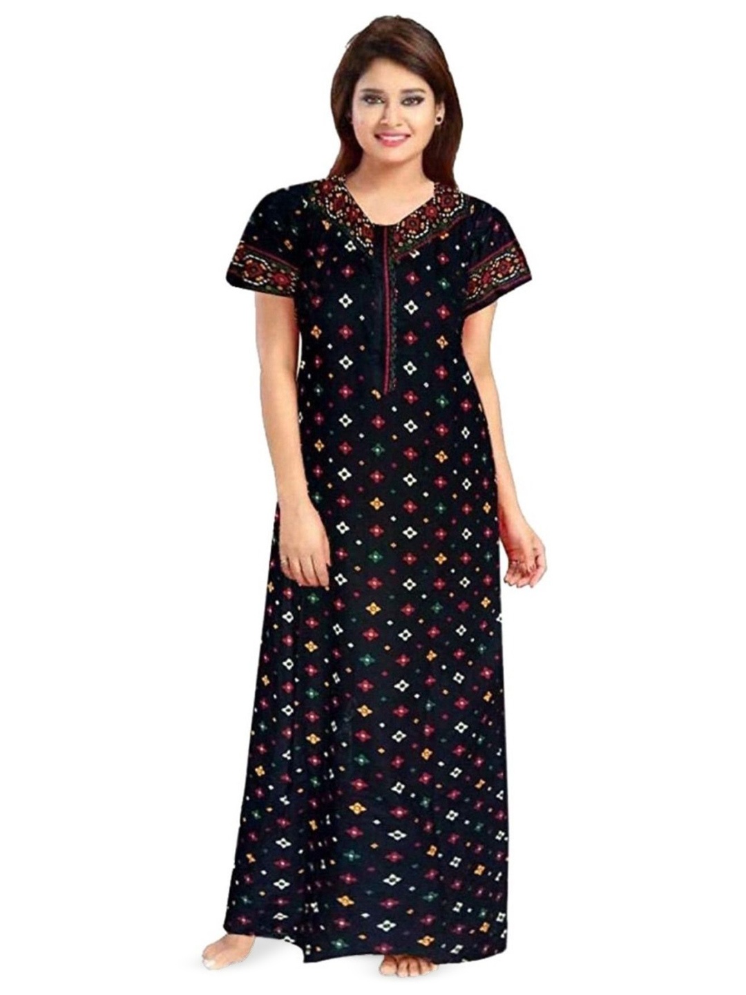 

PR PINK ROYAL Printed Maxi Nightdress, Blue