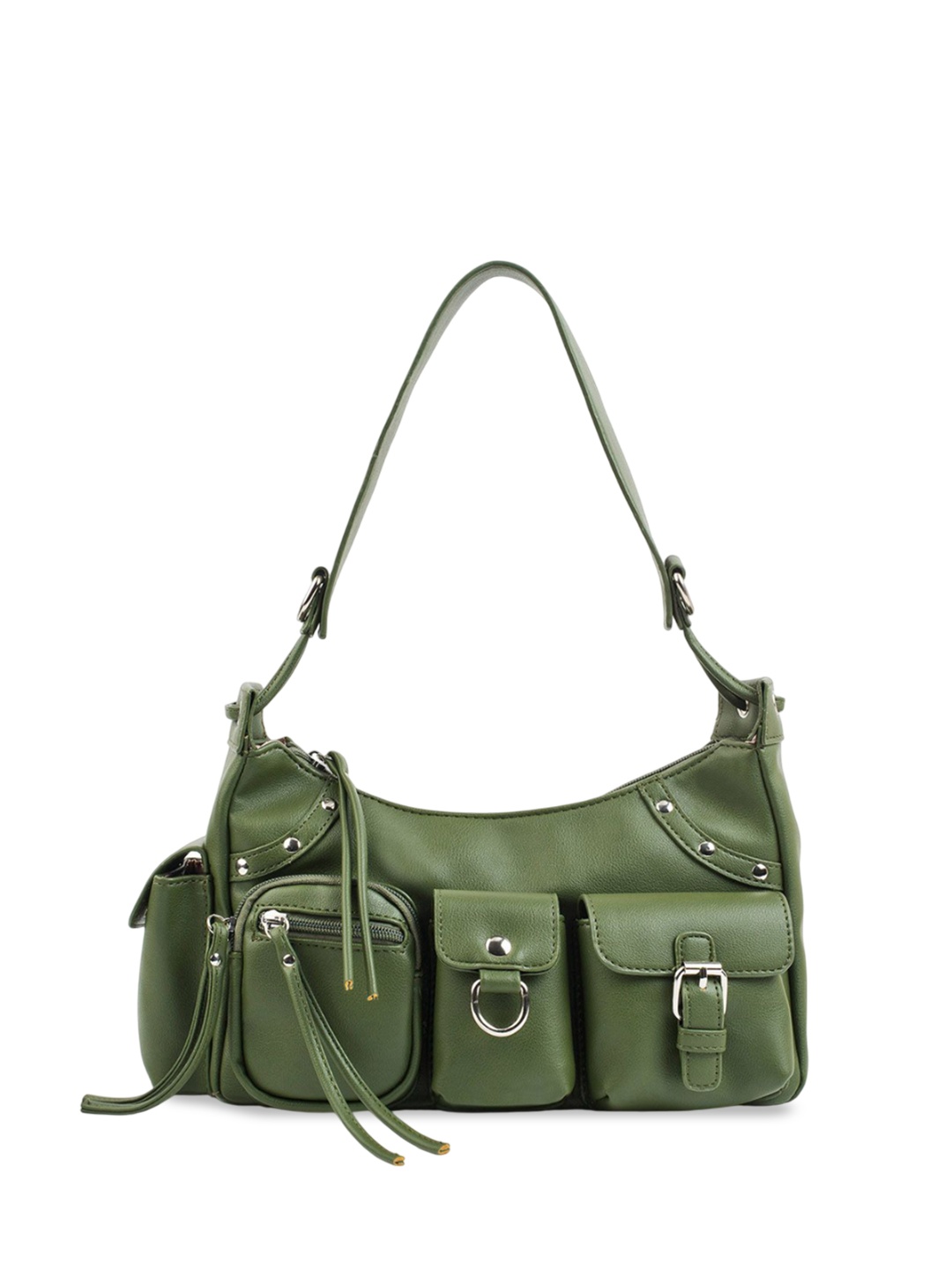 

Lino Perros PU Swagger Handheld Bag, Olive