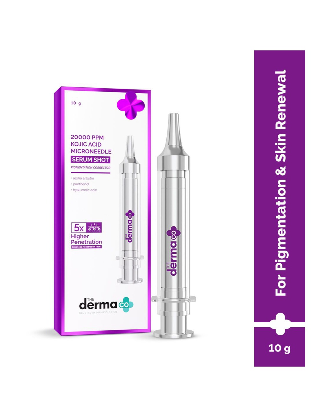 

The Derma co. 20000 PPM Kojic Acid Microneedle Serum - 10 g, Transparent