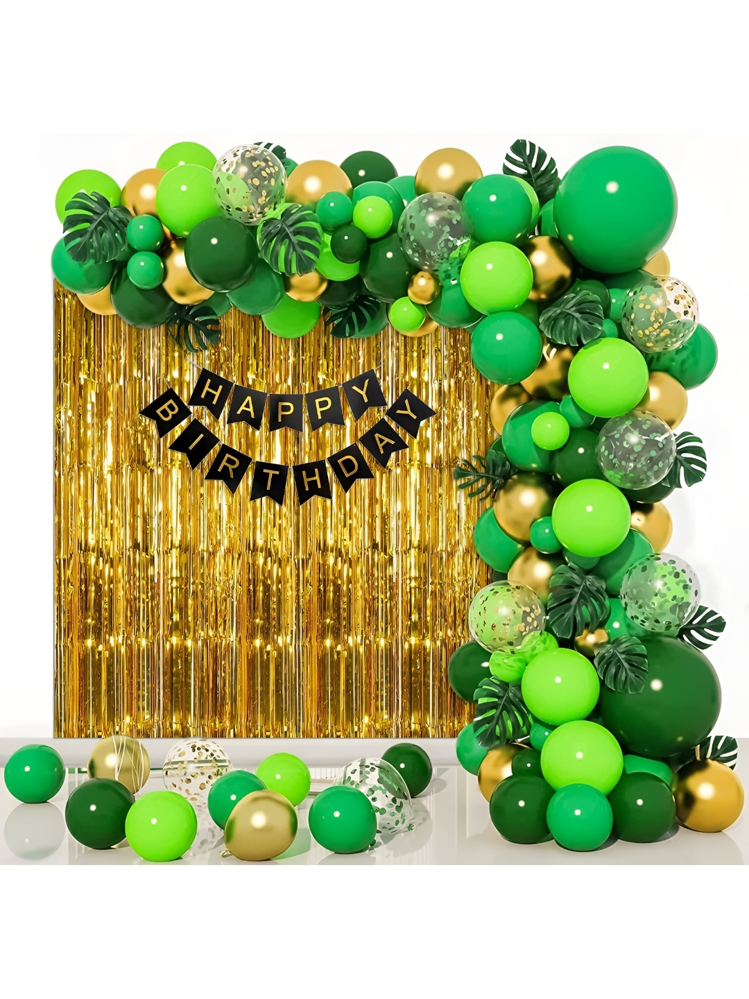 

Special You 72-Pcs Green Theme Birthday DecorationKit