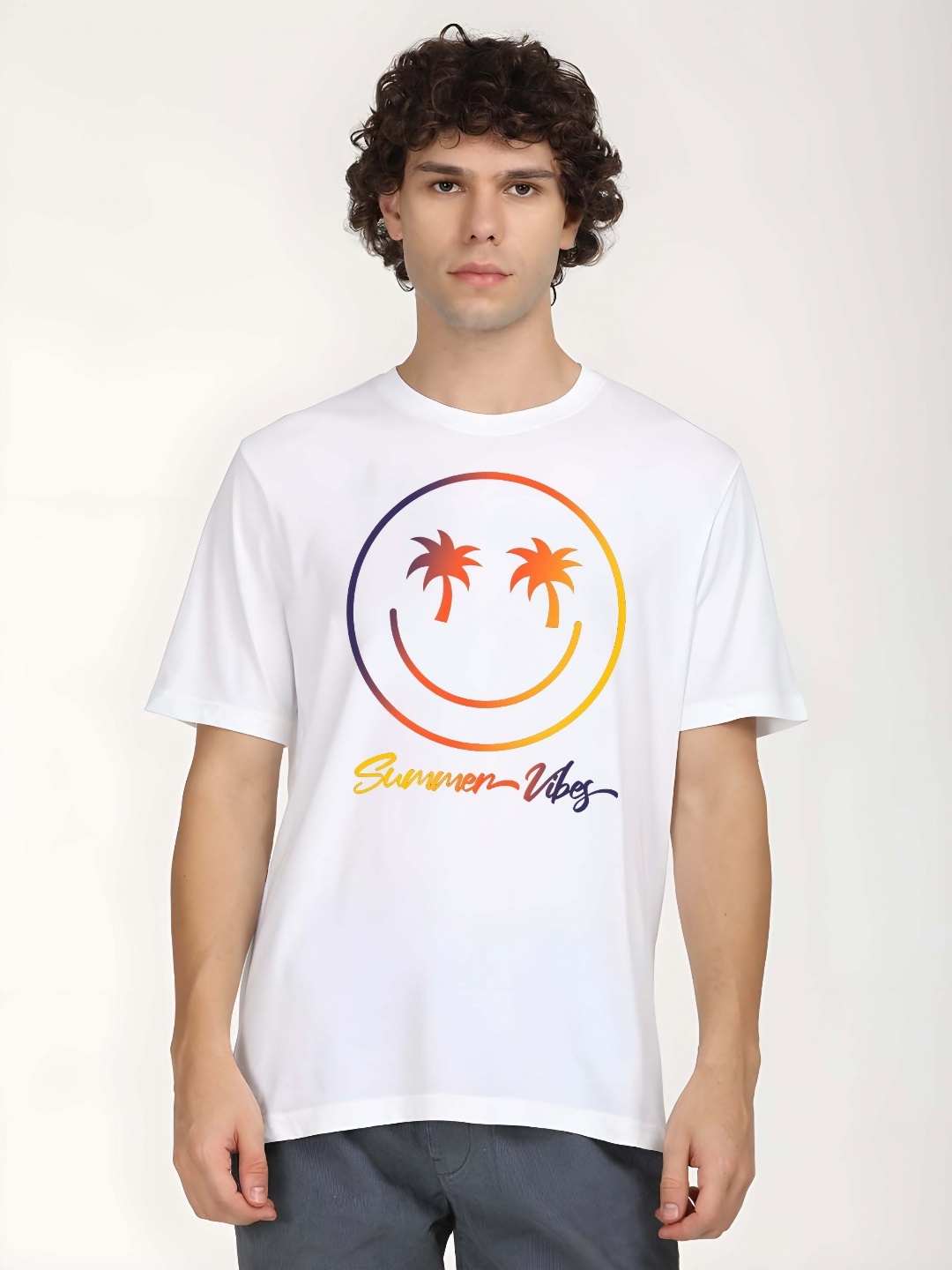 

SZN Men Graphic Printed Round Neck Regular Fit Cotton T-shirt, White