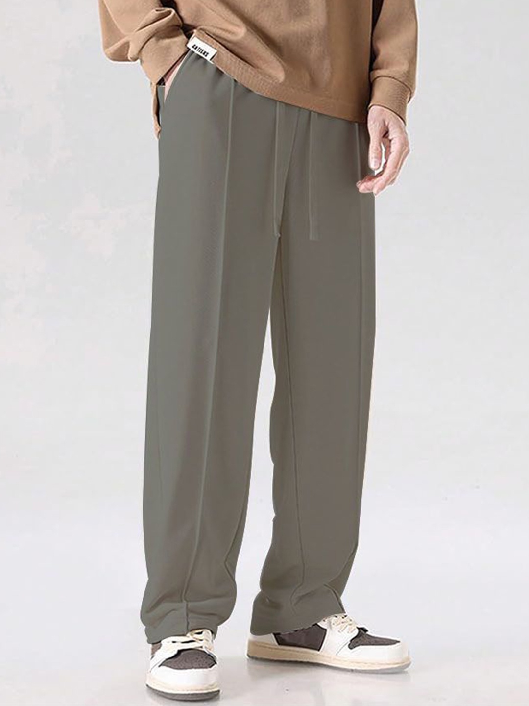 

VIMAL JONNEY Men Relaxed Fit Cotton Mid Rise Track Pant, Grey