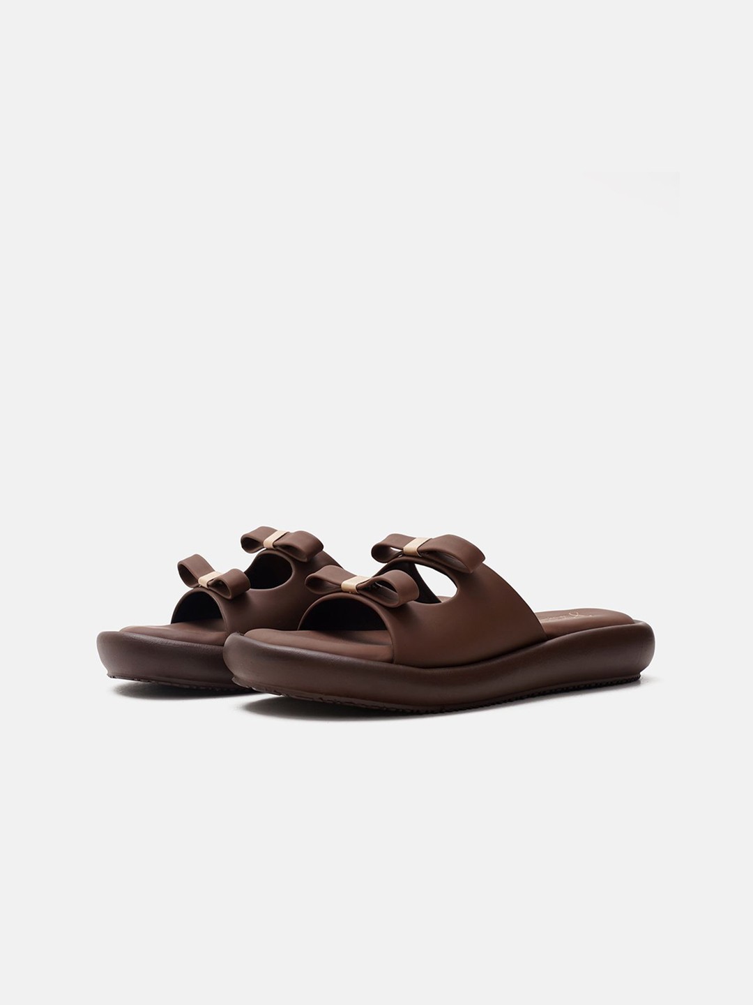 

JM Looks Open Toe Flat Sandal with Comfortable Sole For Women & Girls, Brown