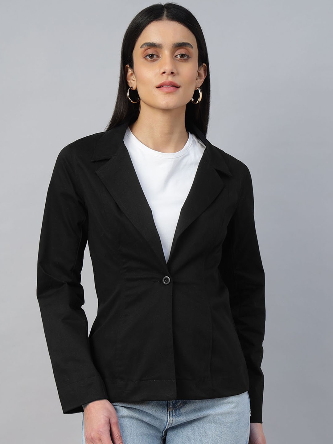 

Sands of India Women Checked without Tailored Jacket, Black