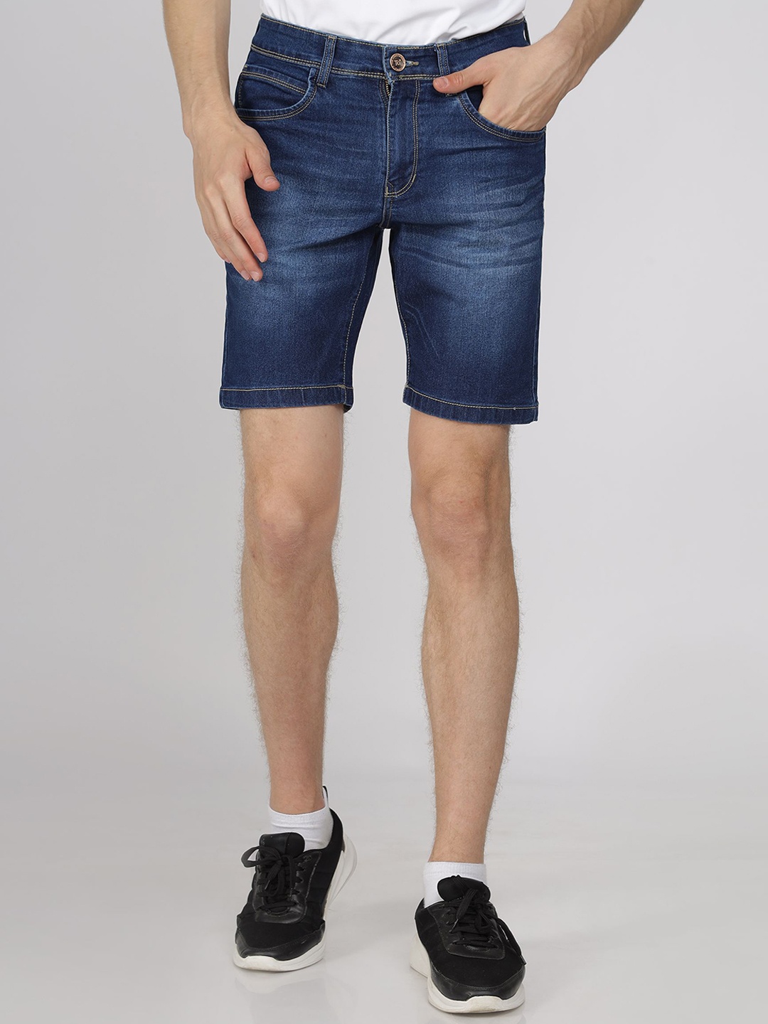 

TCI Men Slim Fit Denim Denim Shorts, Blue