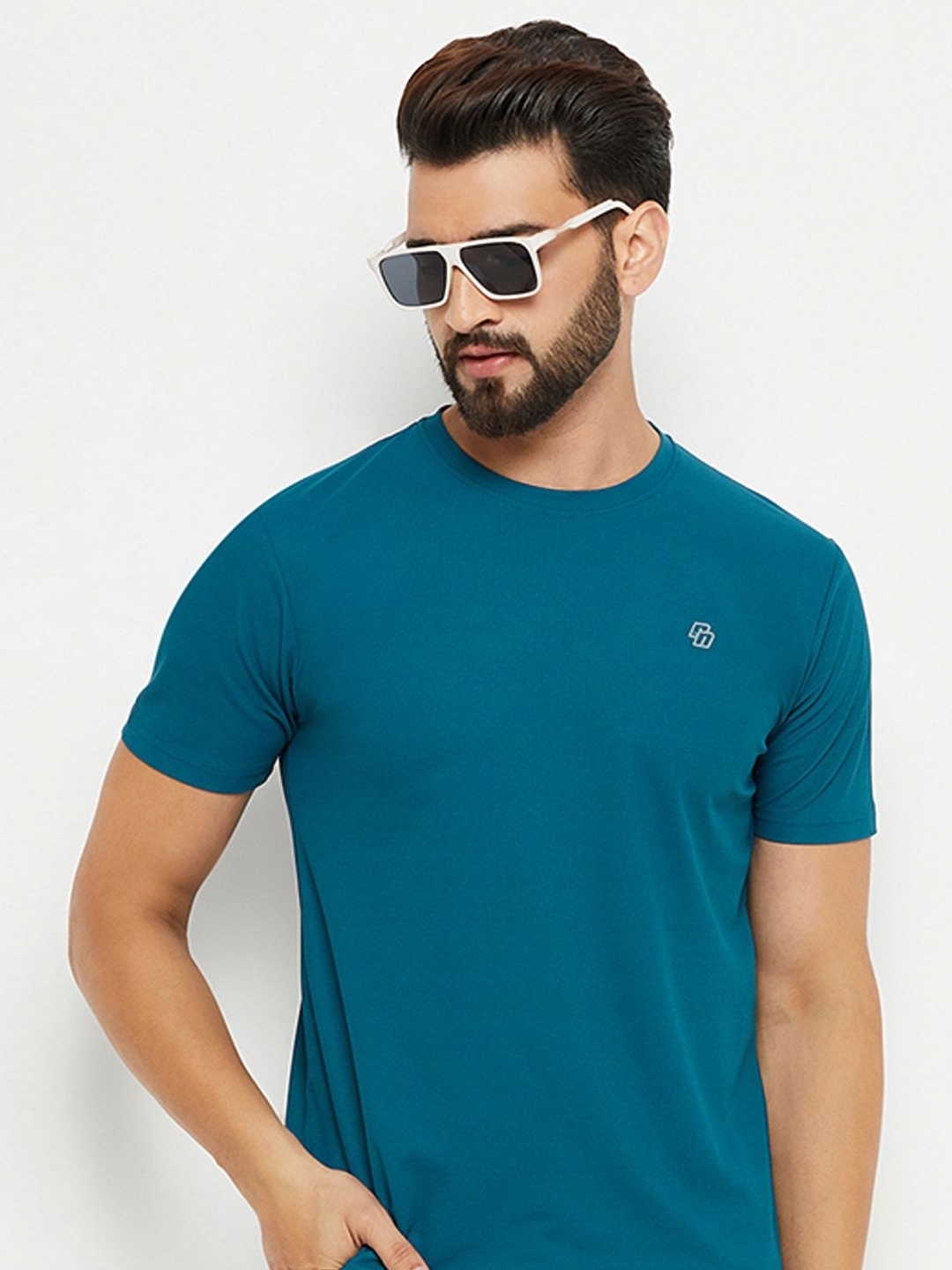 

RENUOVO Men Pockets T-shirt, Teal