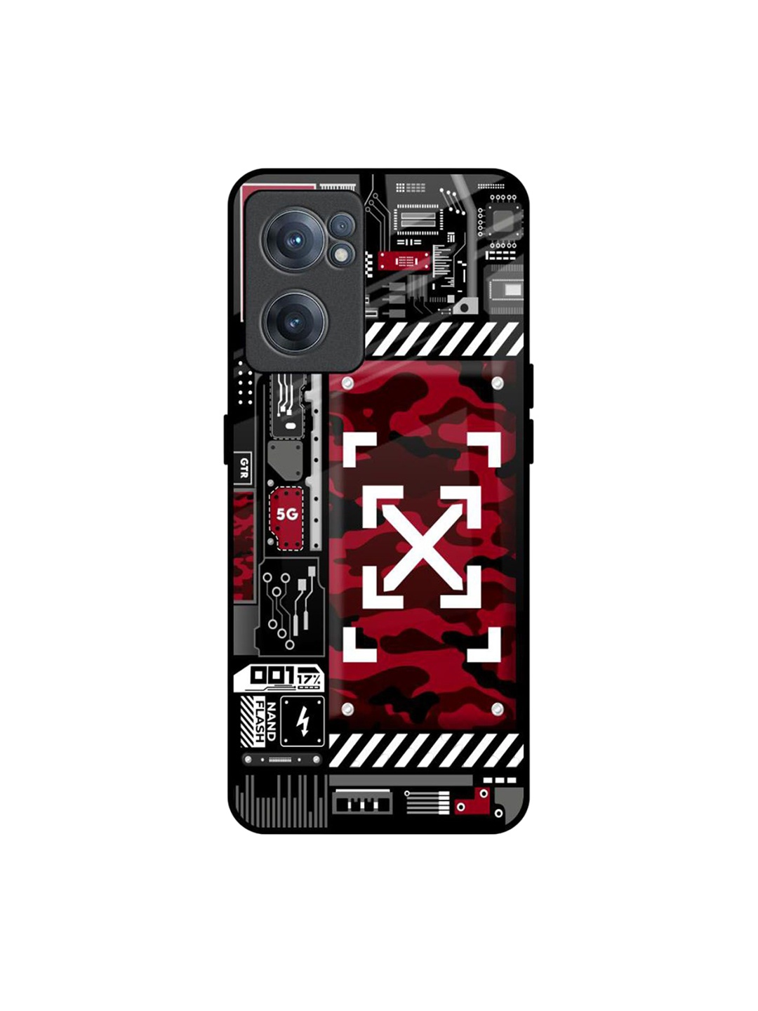 

QRIOH Technology Art Printed OnePlus Nord CE 2 Back Case, Maroon