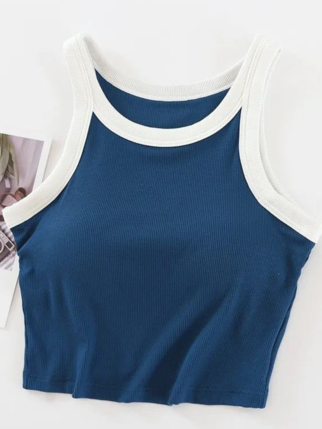 

Alamode By Akanksha Women Blue Nikki Tank Tops with Inbuilt Bra