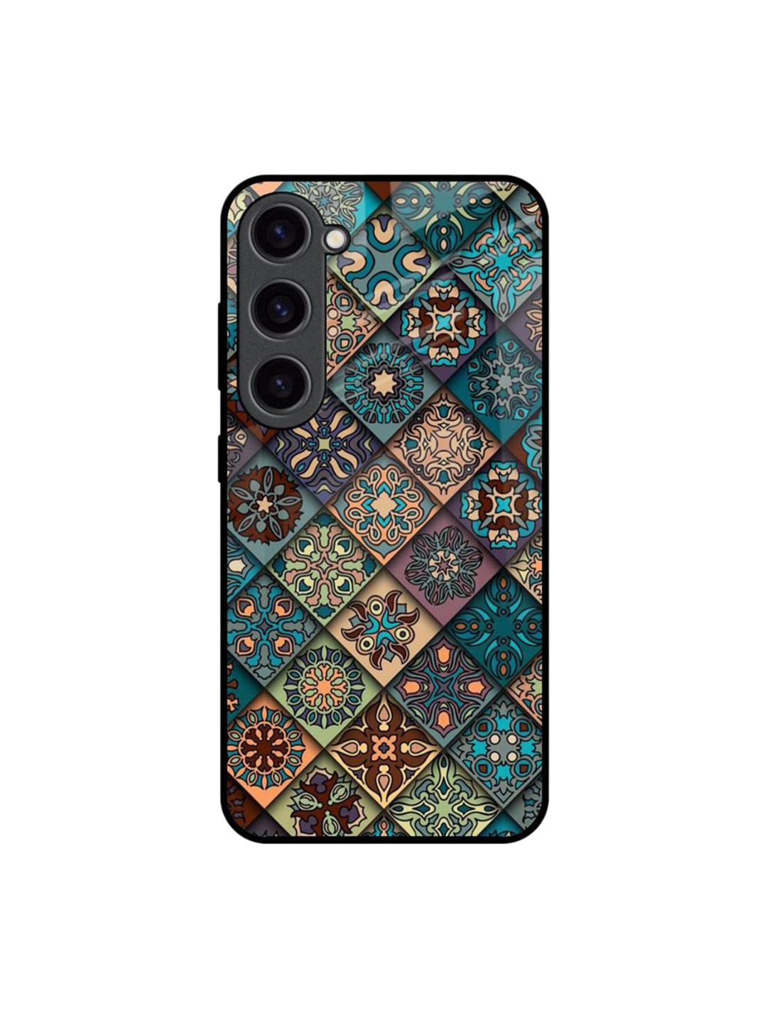 

QRIOH Retro Art Floral Printed Samsung Galaxy S23 Back Case, Blue