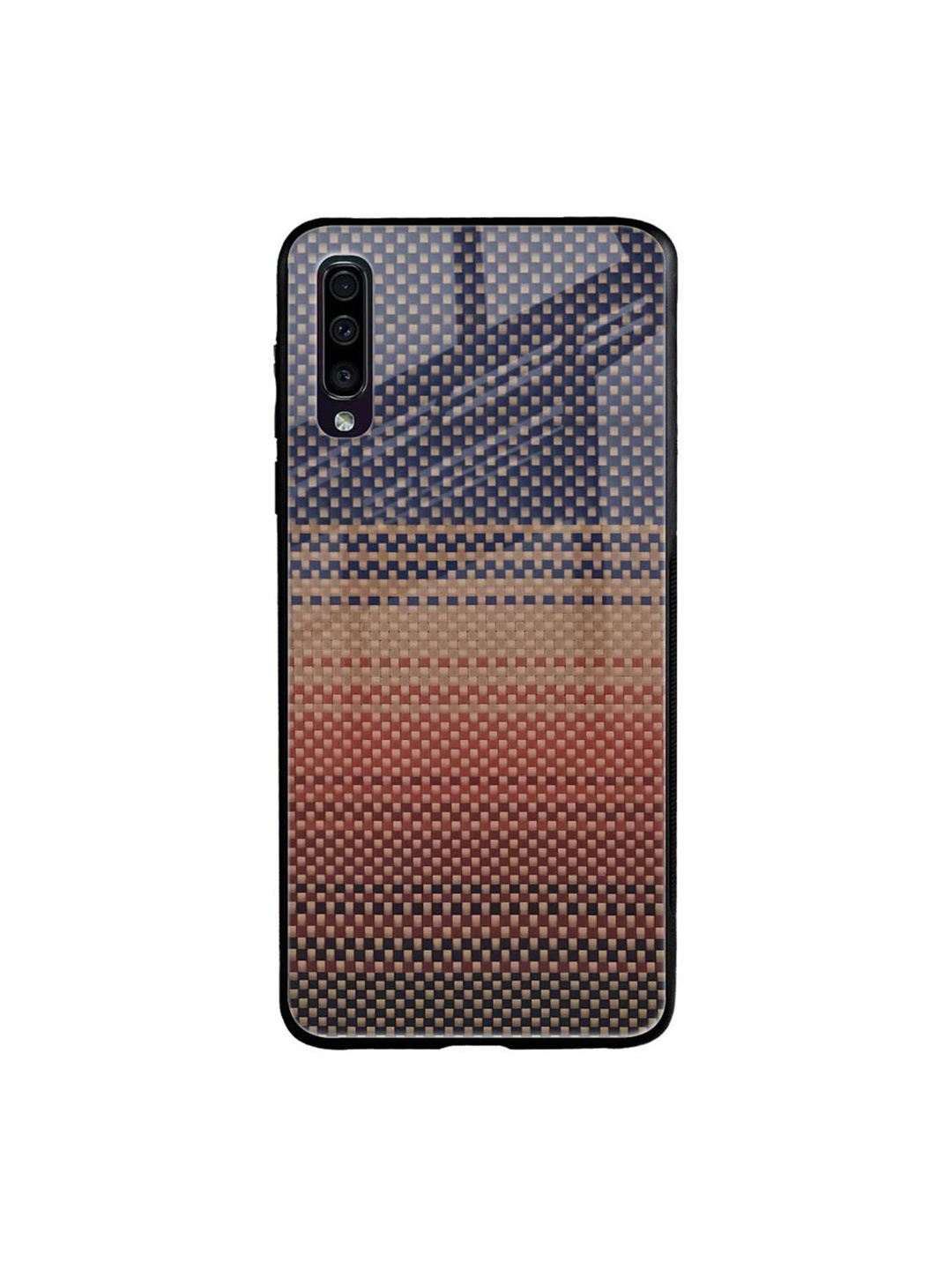 

QRIOH Fiber Artistry Printed Samsung Galaxy A50 Back Case, Blue