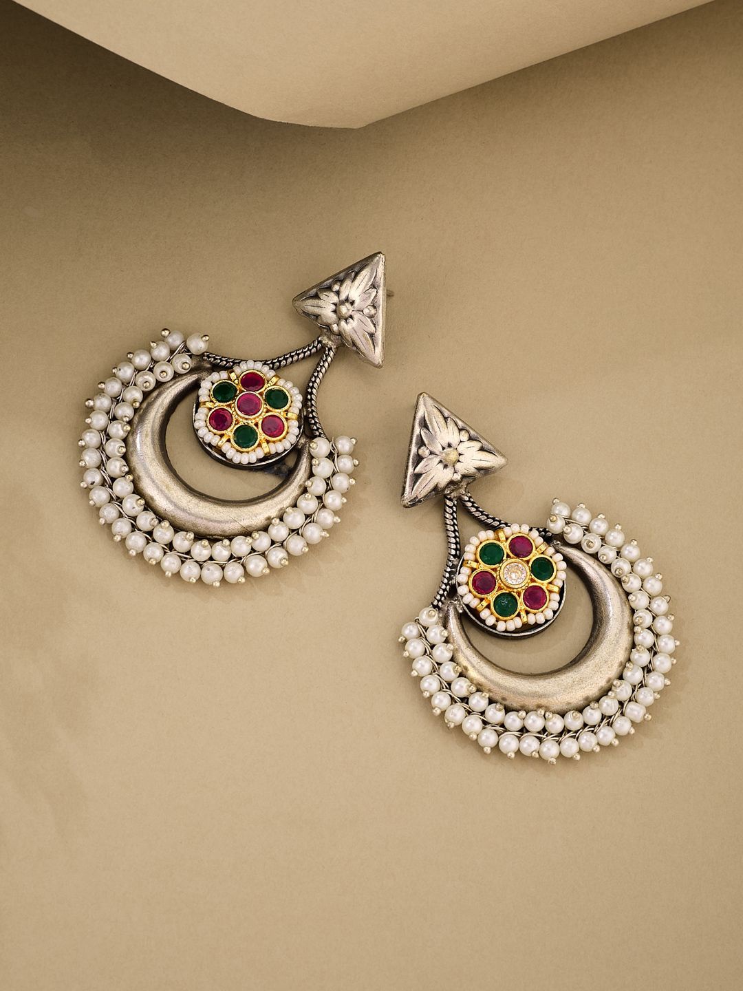 

ATIBELLE Contemporary Chandbalis Earrings, Multi