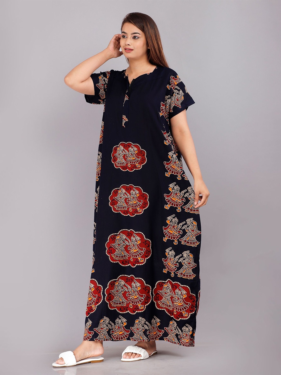 

PR PINK ROYAL Printed Maxi Nightdress, Blue