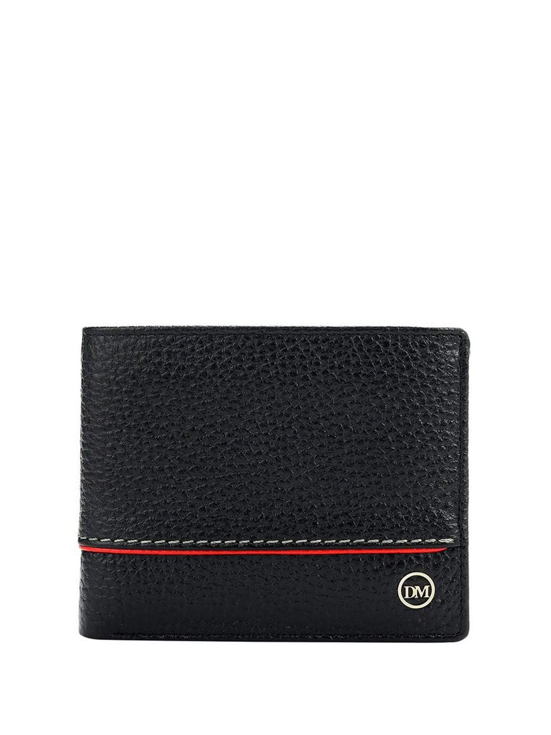 

Da Milano Men Leather Two Fold Wallet, Black