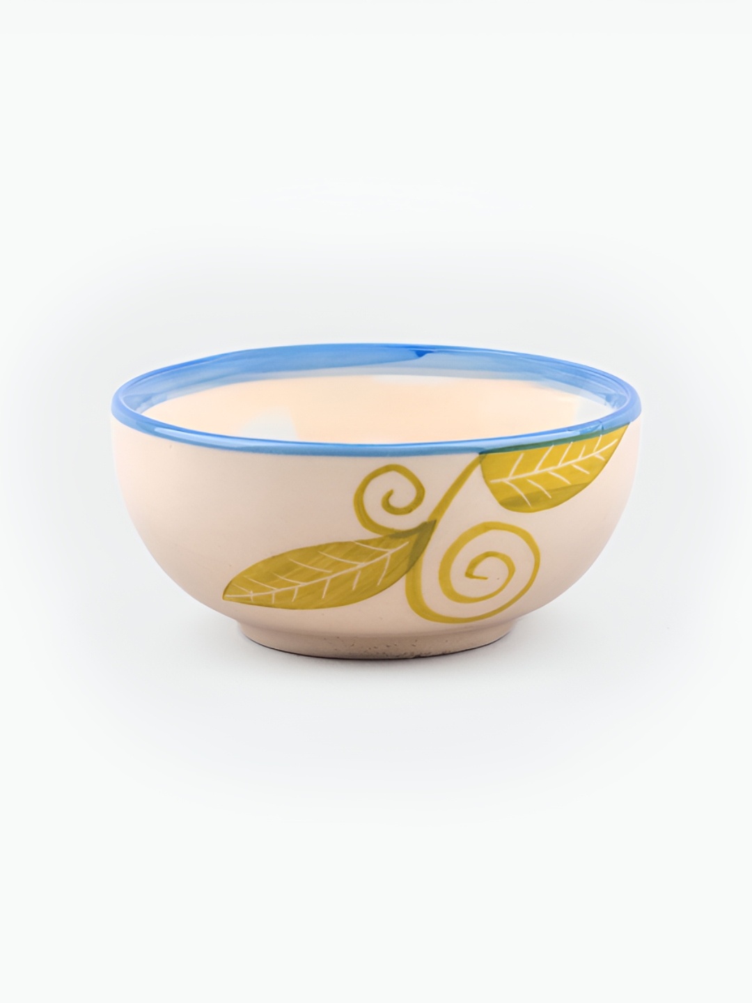 

Storepedia Beige & Blue Printed Ceramic Dishwasher and Microwave Safe Serving Bowl 160ml