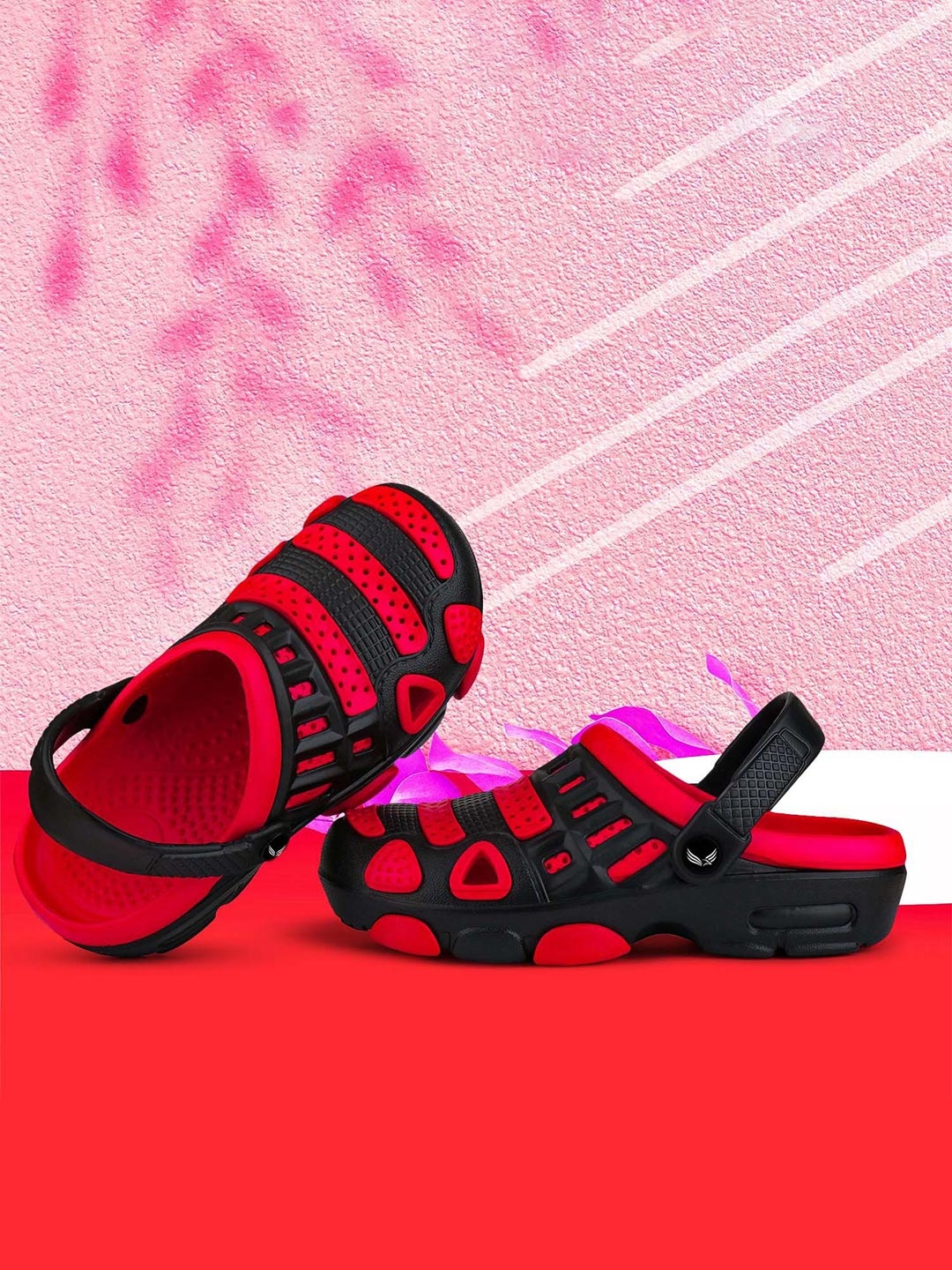 

BERSACHE Boys Thong Flip-Flops, Red