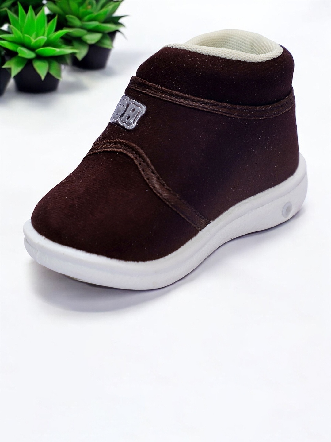 

HOOH Now Comfort in Fashion Kids Cotton Booties, Brown