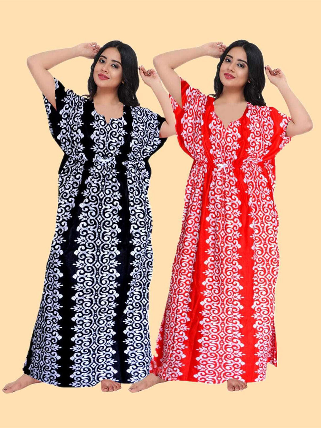 

PR PINK ROYAL Printed Maxi Nightdress