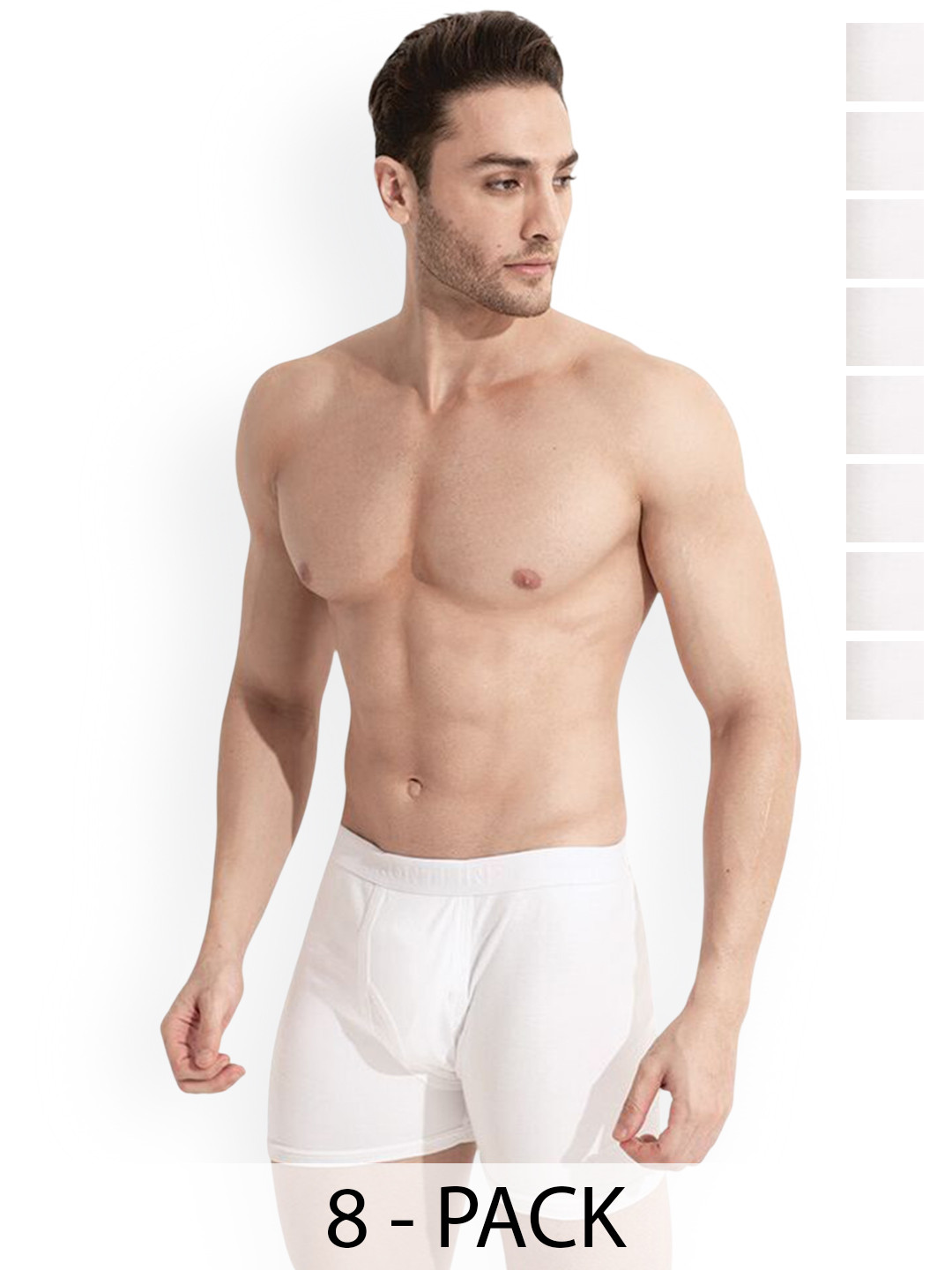 

Rupa Men Pack Of 8 Cotton Trunks, White
