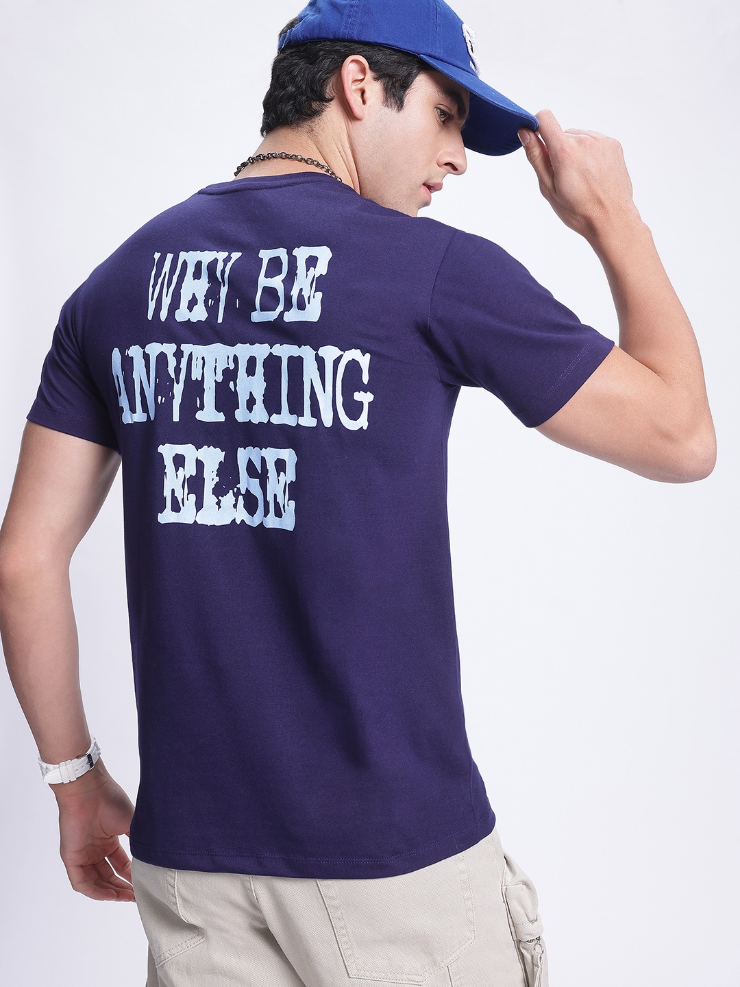 

glitchez Hustle Paradise Typography T-shirt, Purple