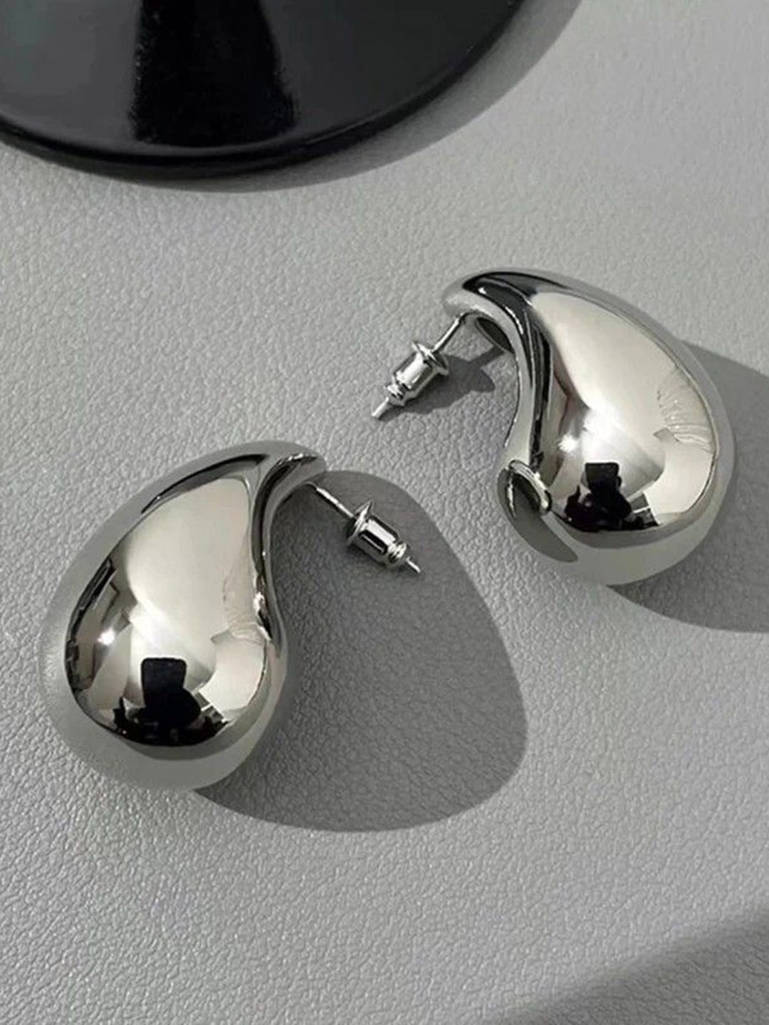 

Aviksha Creations Silver-Plated Stainless Steel Contemporary Studs