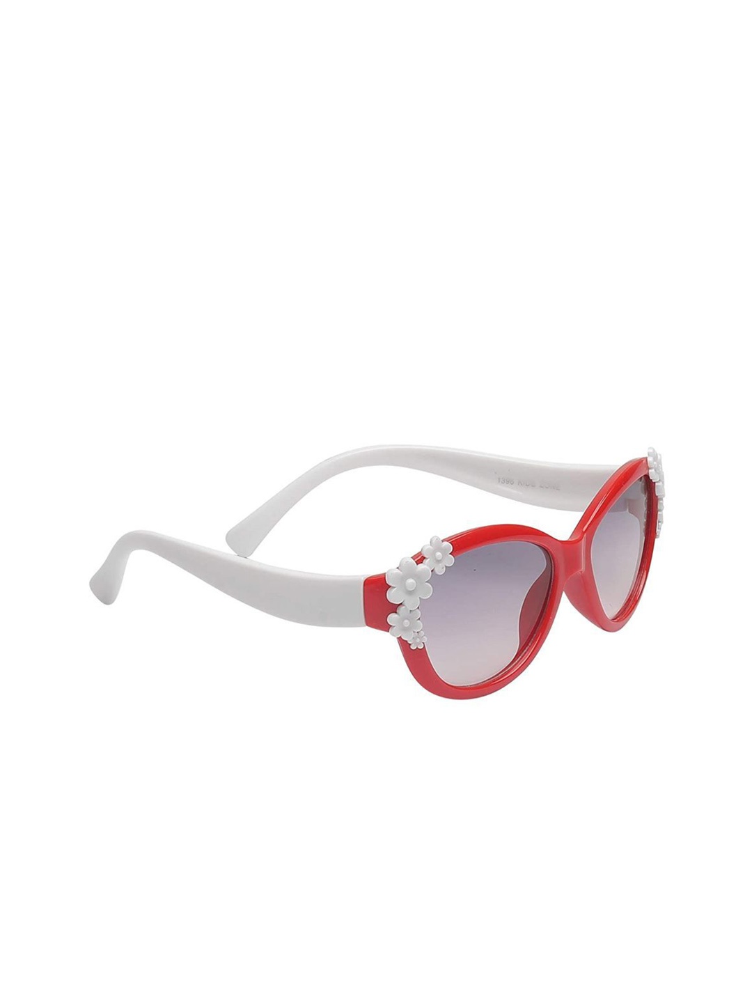 

SHOP FRENZY Kids Oversized Sunglasses with UV Protected Lens Red 4 flower sunglass, Blue