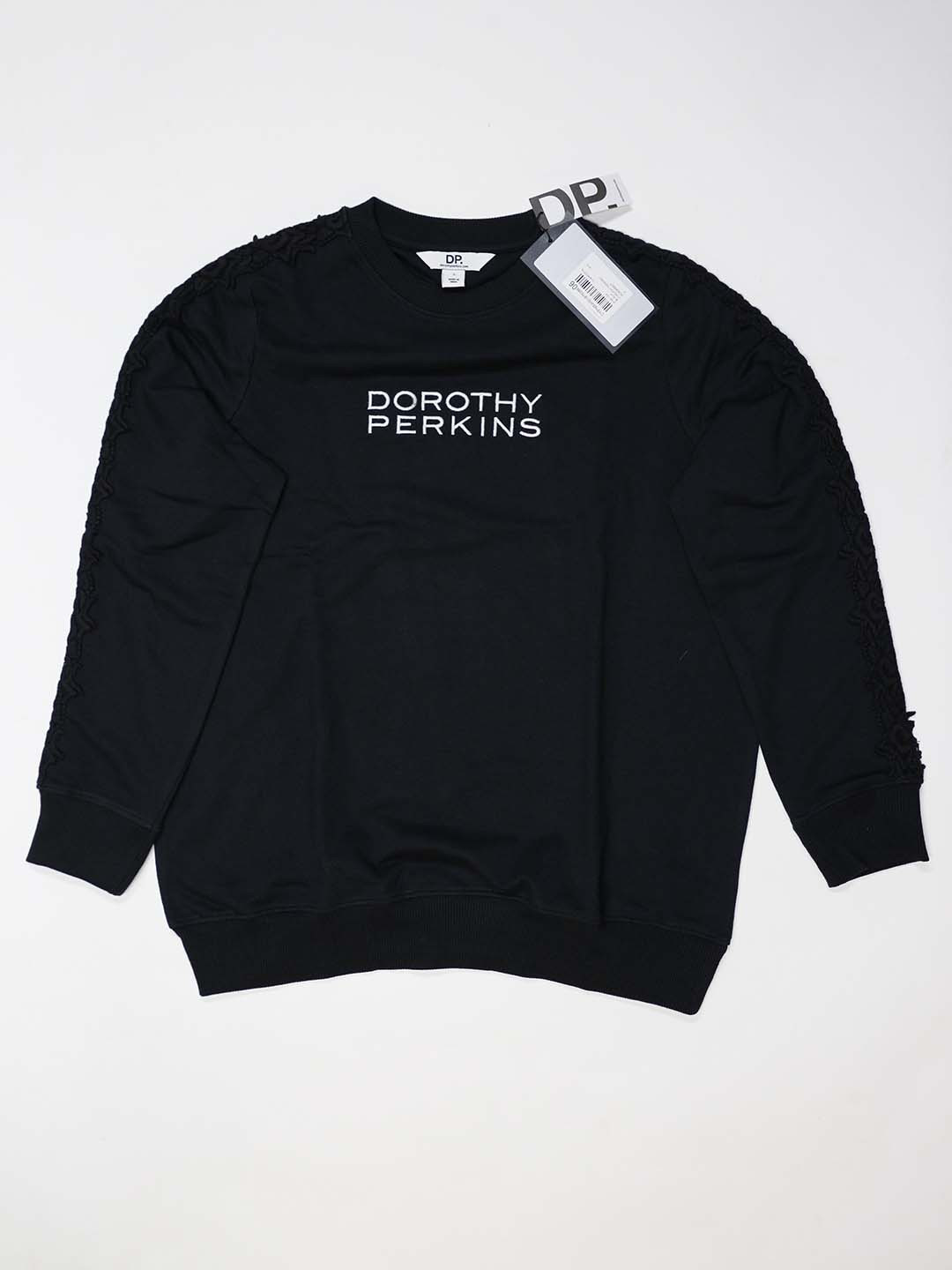 

DOROTHY PERKINS Brand Logo Embroidered Sweatshirt, Black