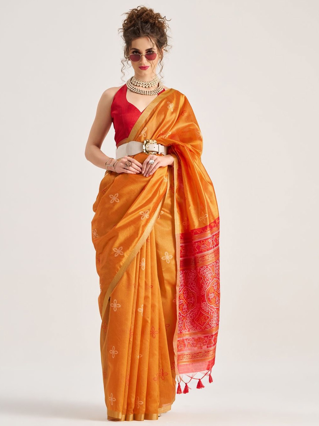 

Suha Floral Art Silk Saree, Yellow