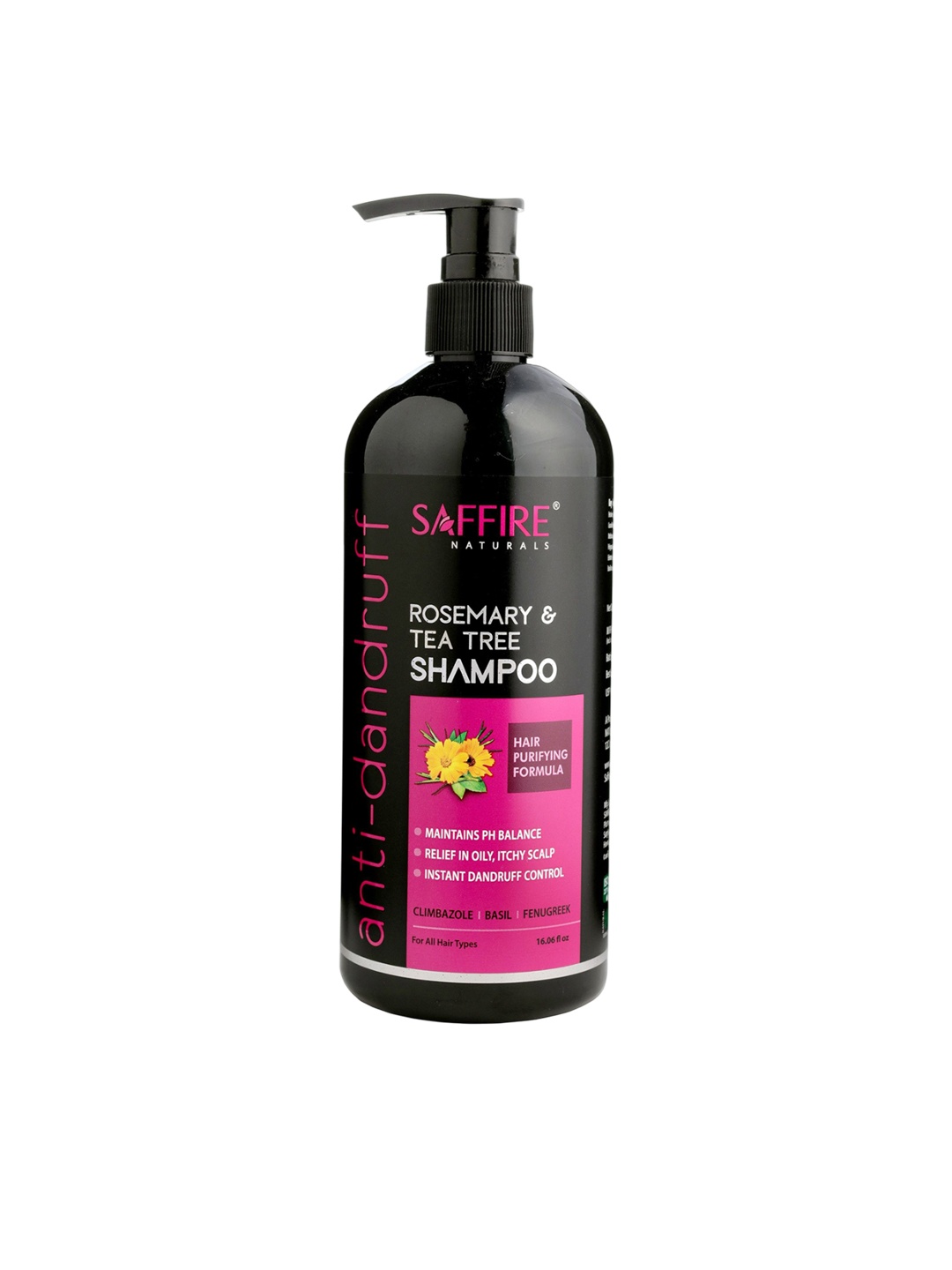 

Saffire Naturals Rosemary & Tea Tree Shampoo - 475 ml, Pink