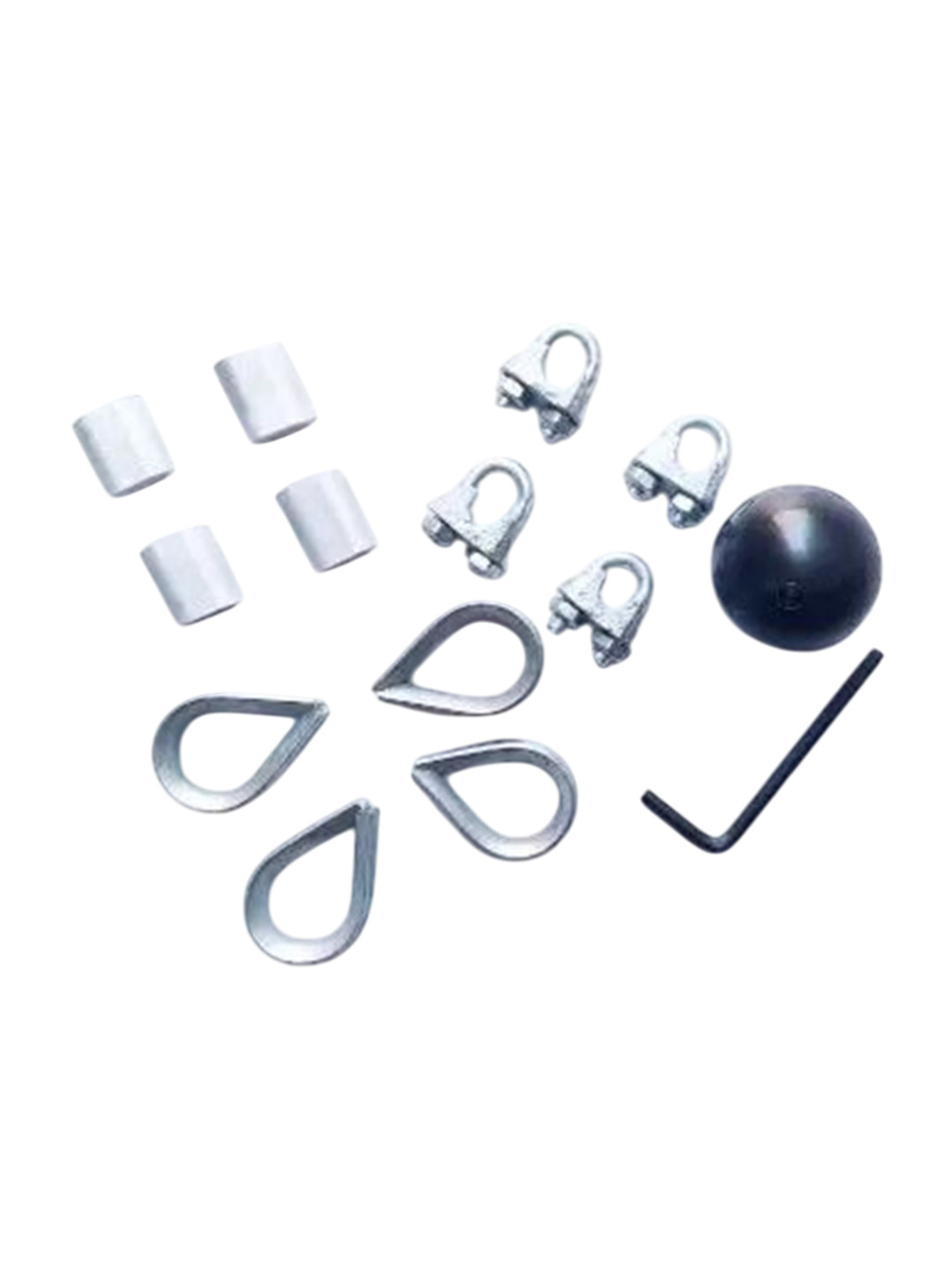 

HackerX Set Of 14 Workout Accessories, Silver